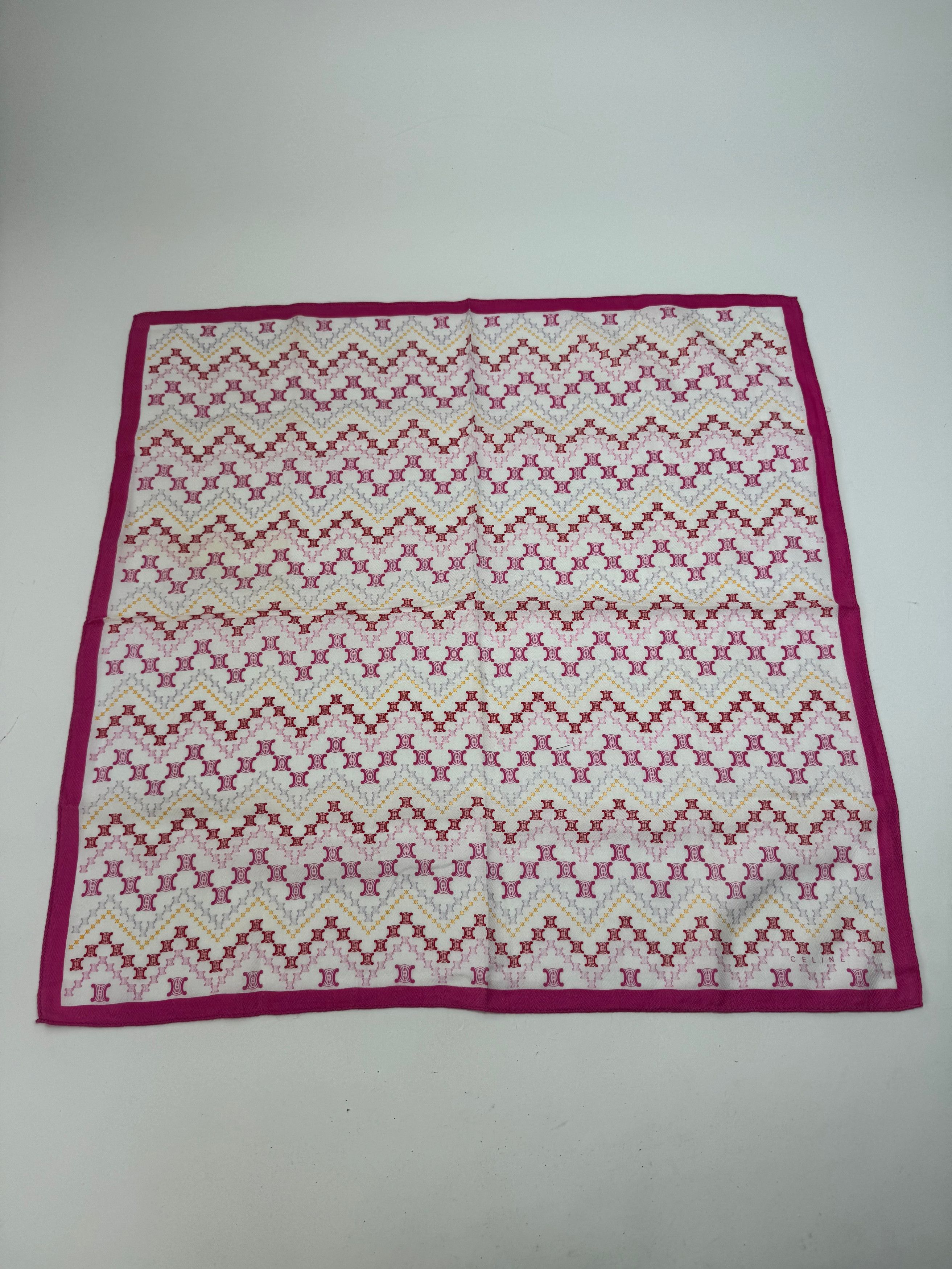 Celine Vintage Scarf Purple White Size ONE SIZE - 1 Thumbnail