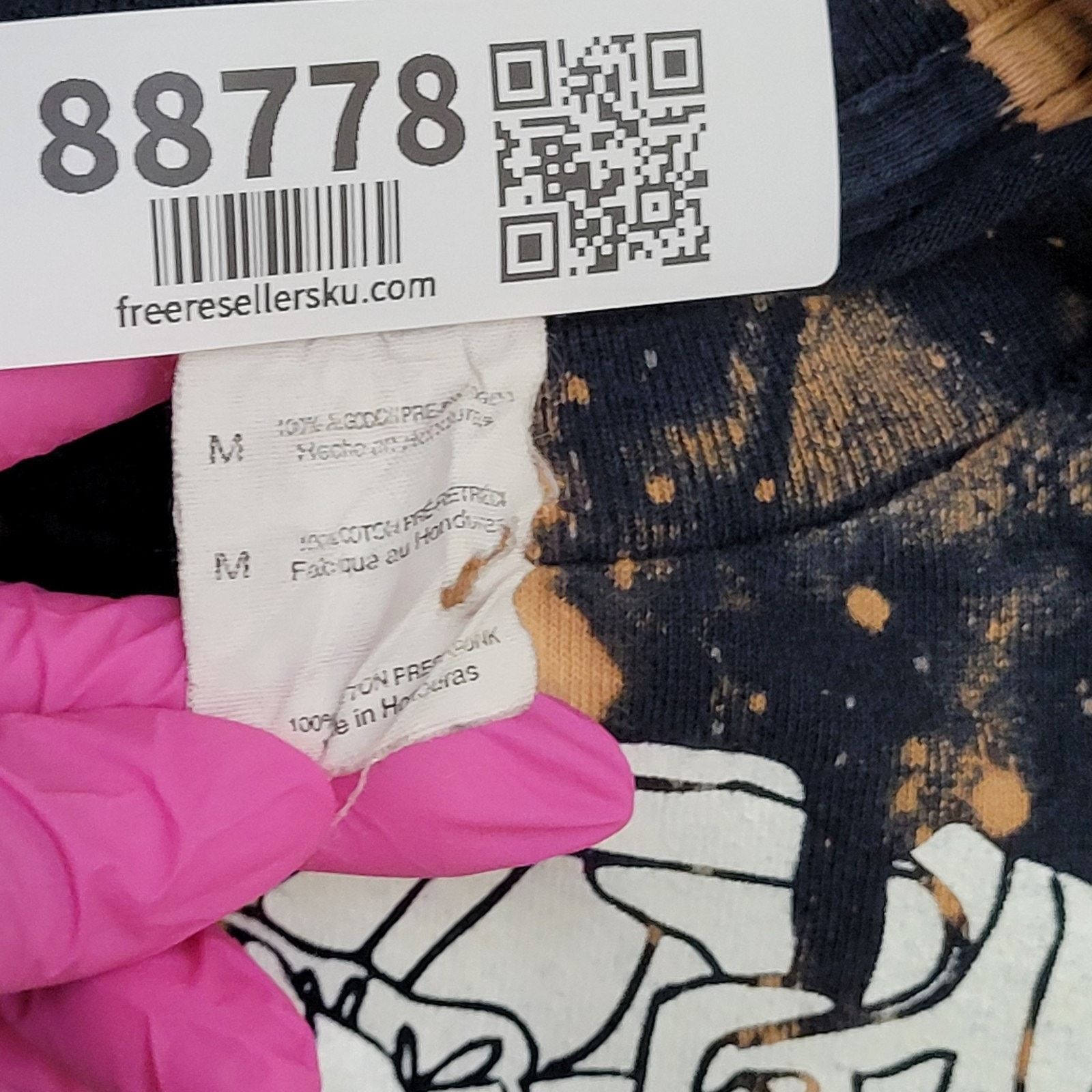 Other Distressed Skull Shirt Medium 20x24 Bleached Edgy Grunge Size US M / EU 48-50 / 2 - 7 Thumbnail