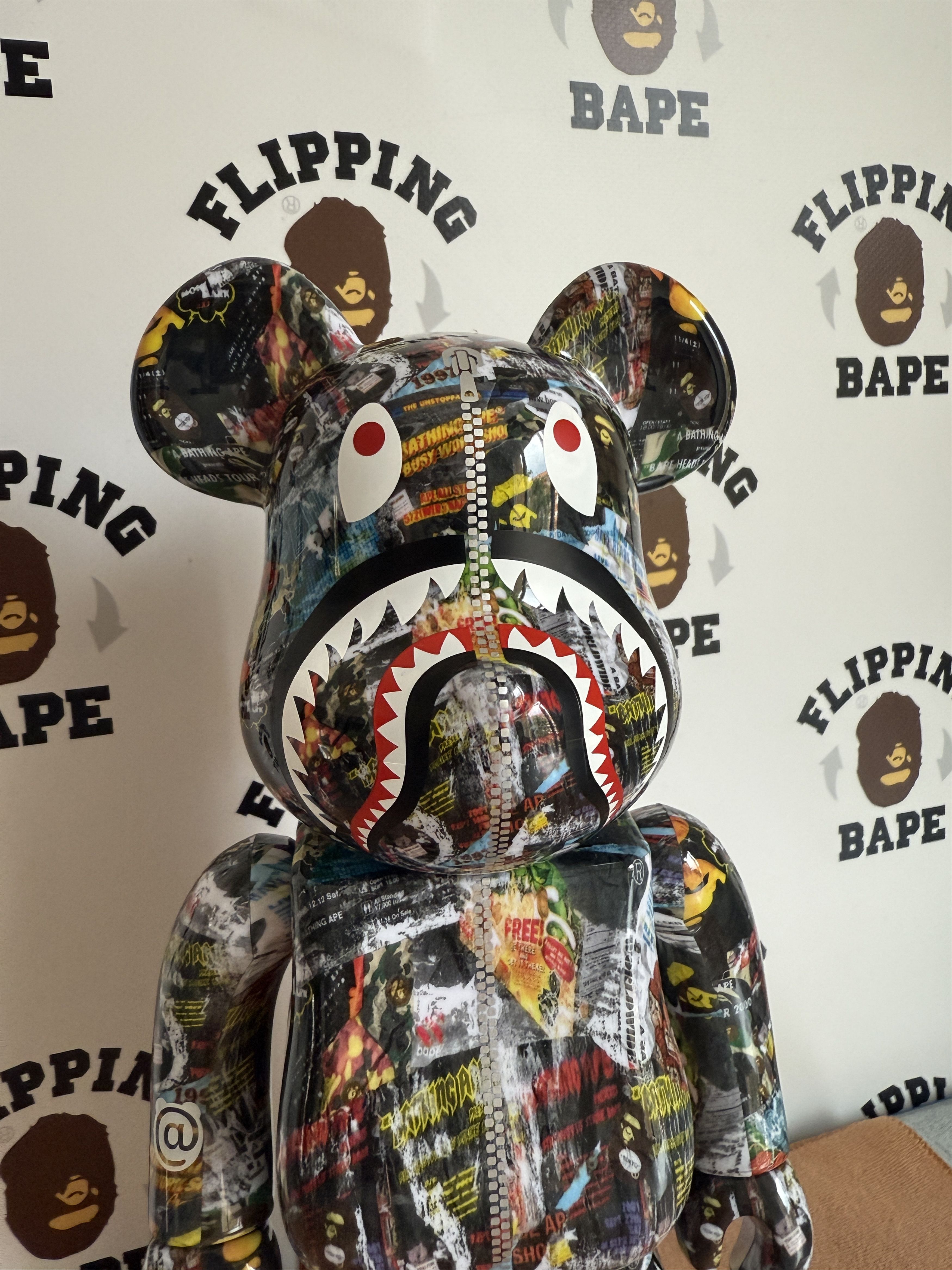 Bape BAPE X MEDICOM LEGACY CAMO SHARK BE@RBRICK 100%&400% Size ONE SIZE - 8 Thumbnail
