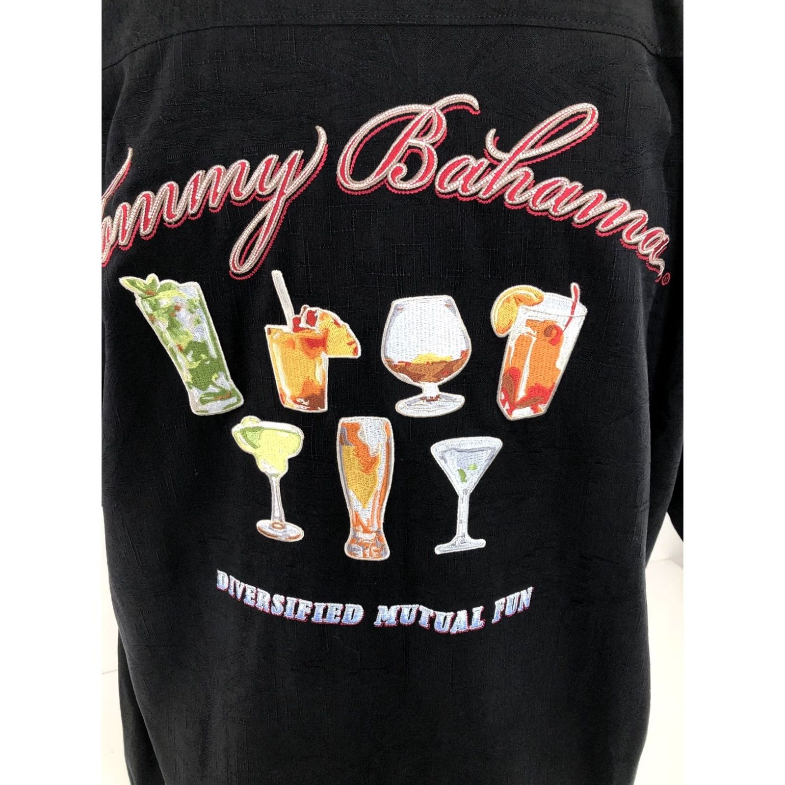 Tommy Bahama Tommy Bahama Shirt Black L Silk Hawaiian Cocktail Aloha Button-Up Men Size US L / EU 52-54 / 3 - 2 Thumbnail