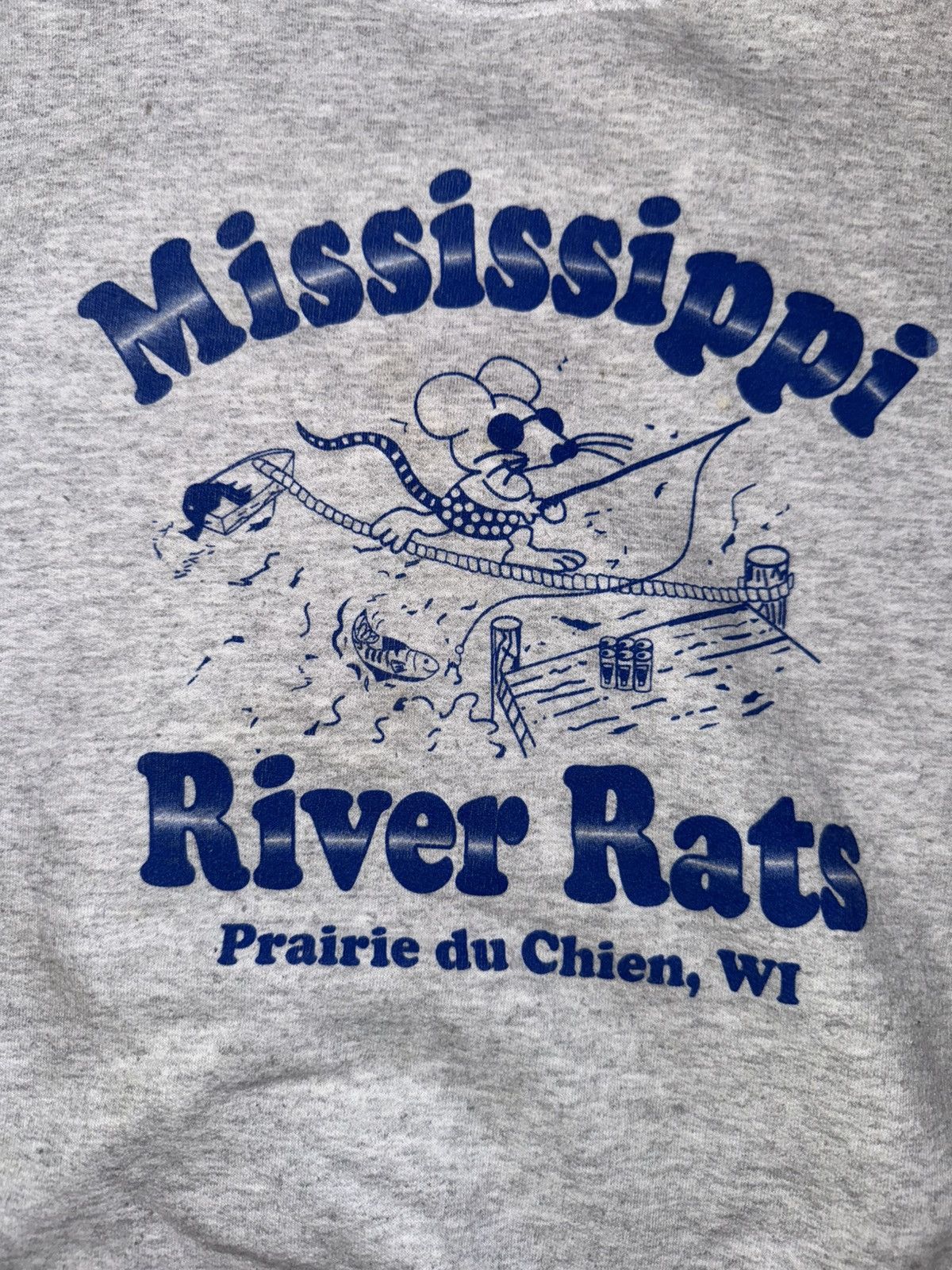 Vintage Vintage 1990s Mississippi River Rats Crewneck Sweatshirt XL Size US XL / EU 56 / 4 - 5 Thumbnail