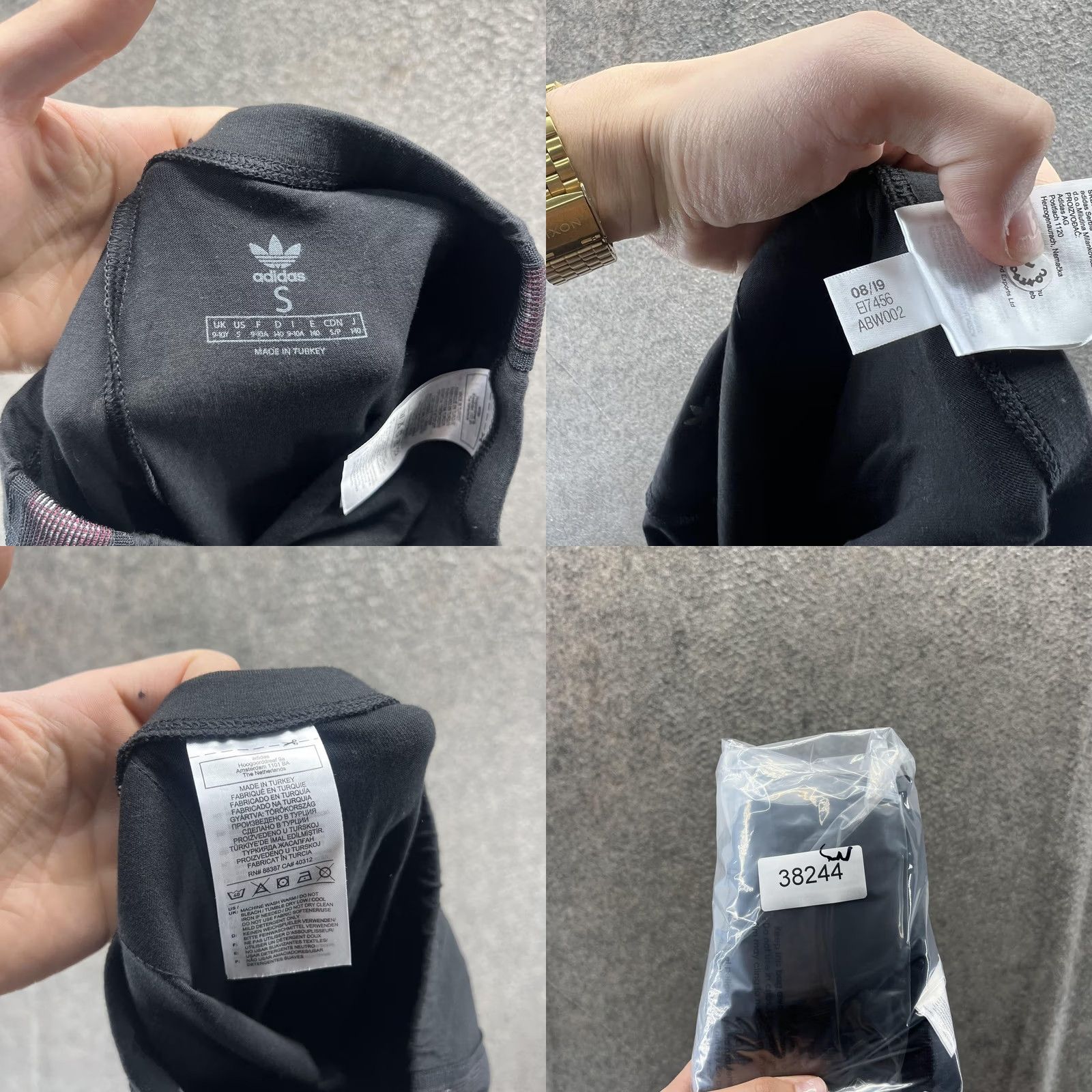 Adidas Adidas Leggings Womens Small Black Trefoil Side Stripe Originals Pants Size 28" / US 6 / IT 42 - 8 Thumbnail