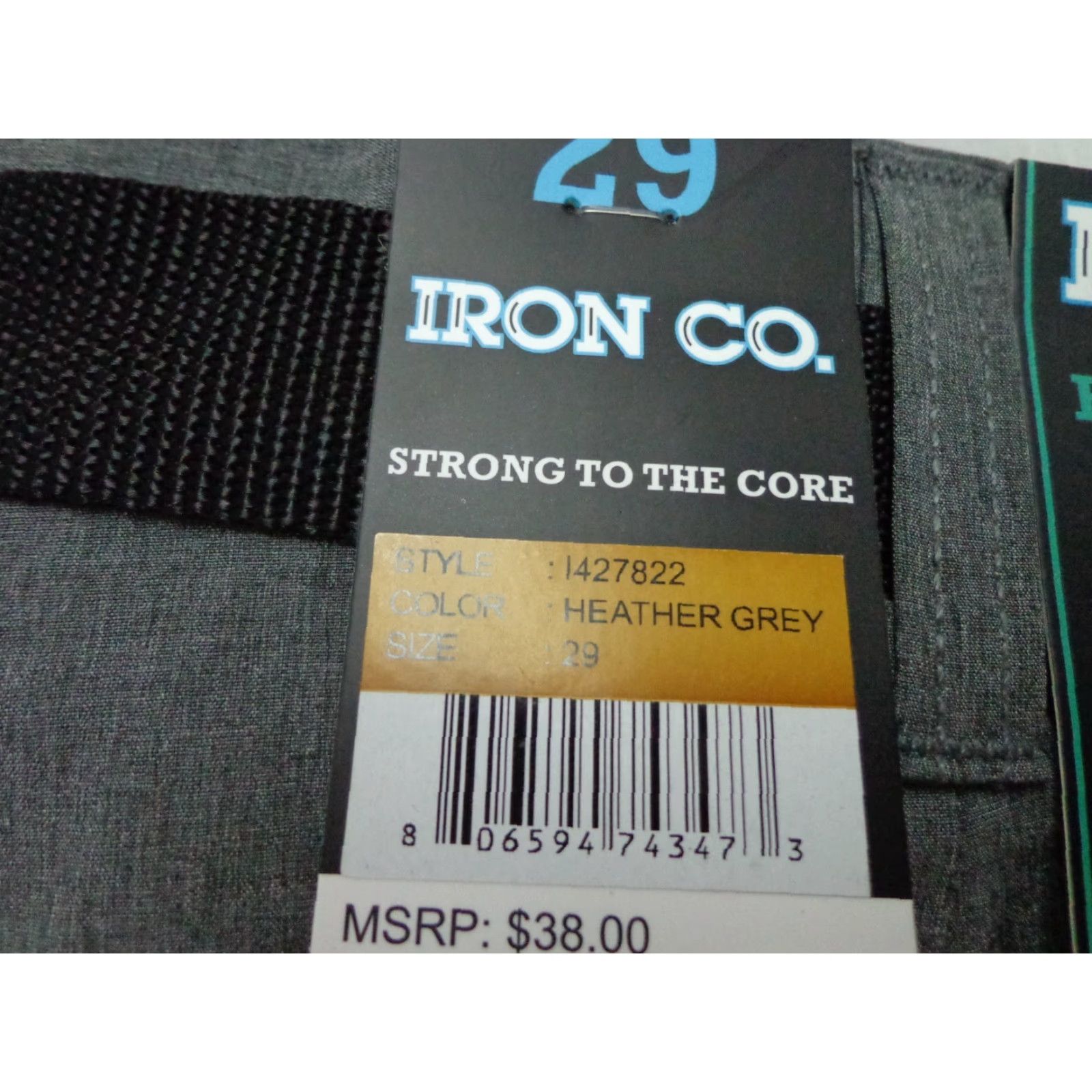 Vintage IRON CO. Hybrid Shorts Belted Heather Gray 29 NEW Men Regular Size 29 Gray Iron Co. 92% Polyester 8% Spandex Heathered Belted Hybrid Shorts 29 Mens Size US 29 - 4 Thumbnail