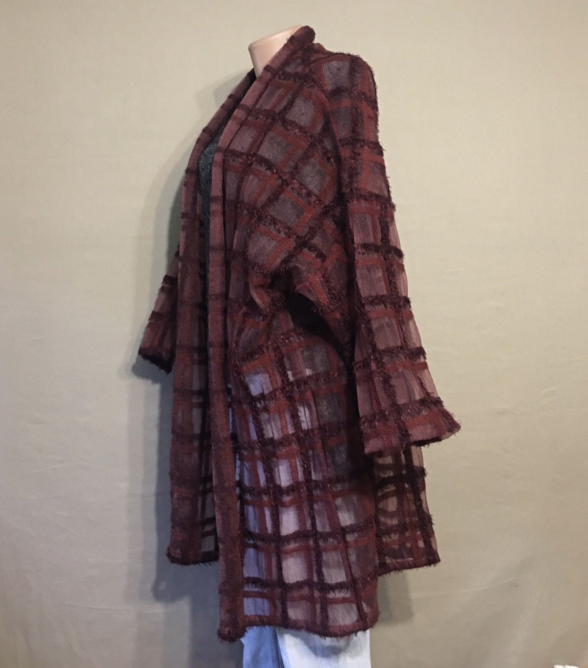 OSKA ISCHIKO by OSKA Burgundy Cardigan Tunic Size EU 40 US 10 Size L / US 10 / IT 46 - 4 Thumbnail