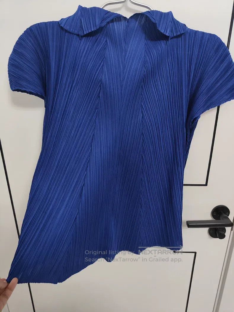 Issey Miyake Issey Miyake Royal Blue Short Sleeve Size XL / US 12-14 / IT 48-50 - 5 Thumbnail