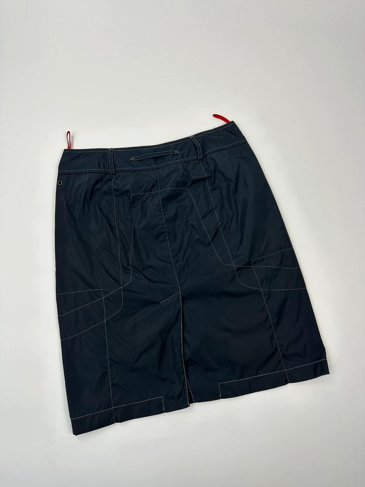 Prada Prada Sport SS03 Navy Tech Nylon Skirt Contrast Stitches Size 30" / US 8 / IT 44 - 4 Thumbnail