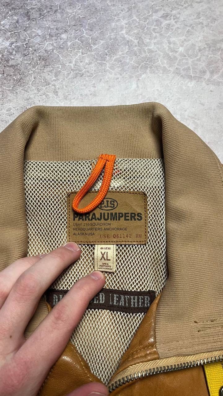 Parajumpers Parajumpers Leather Jacket Designer Premium Italian Aviator Size US XL / EU 56 / 4 - 5 Thumbnail