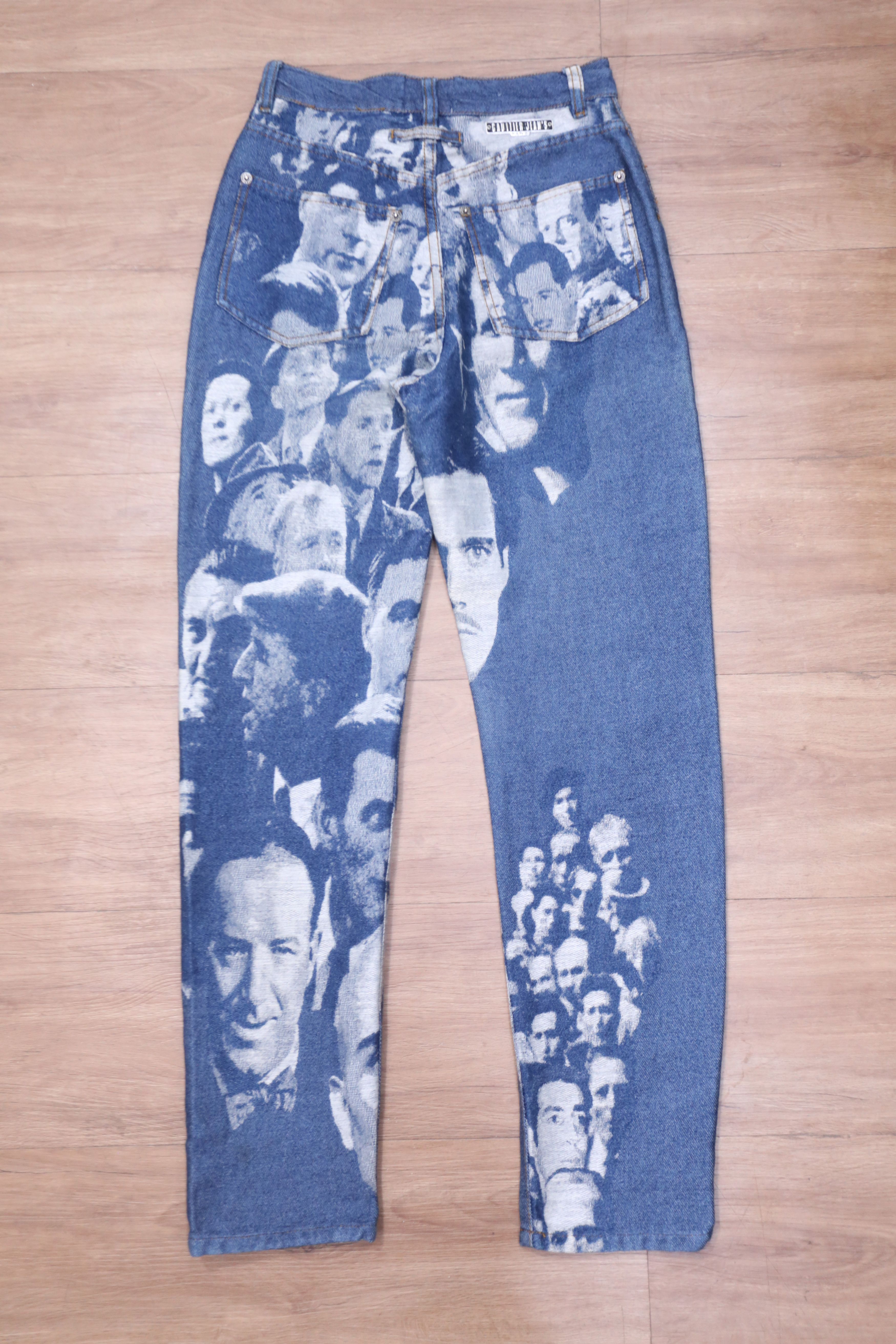 Jean Paul Gaultier Jean Paul Gaultier - F/W 92 - Jacquard Face Denim Jean Size 28" / US 6 / IT 42 - 3 Thumbnail