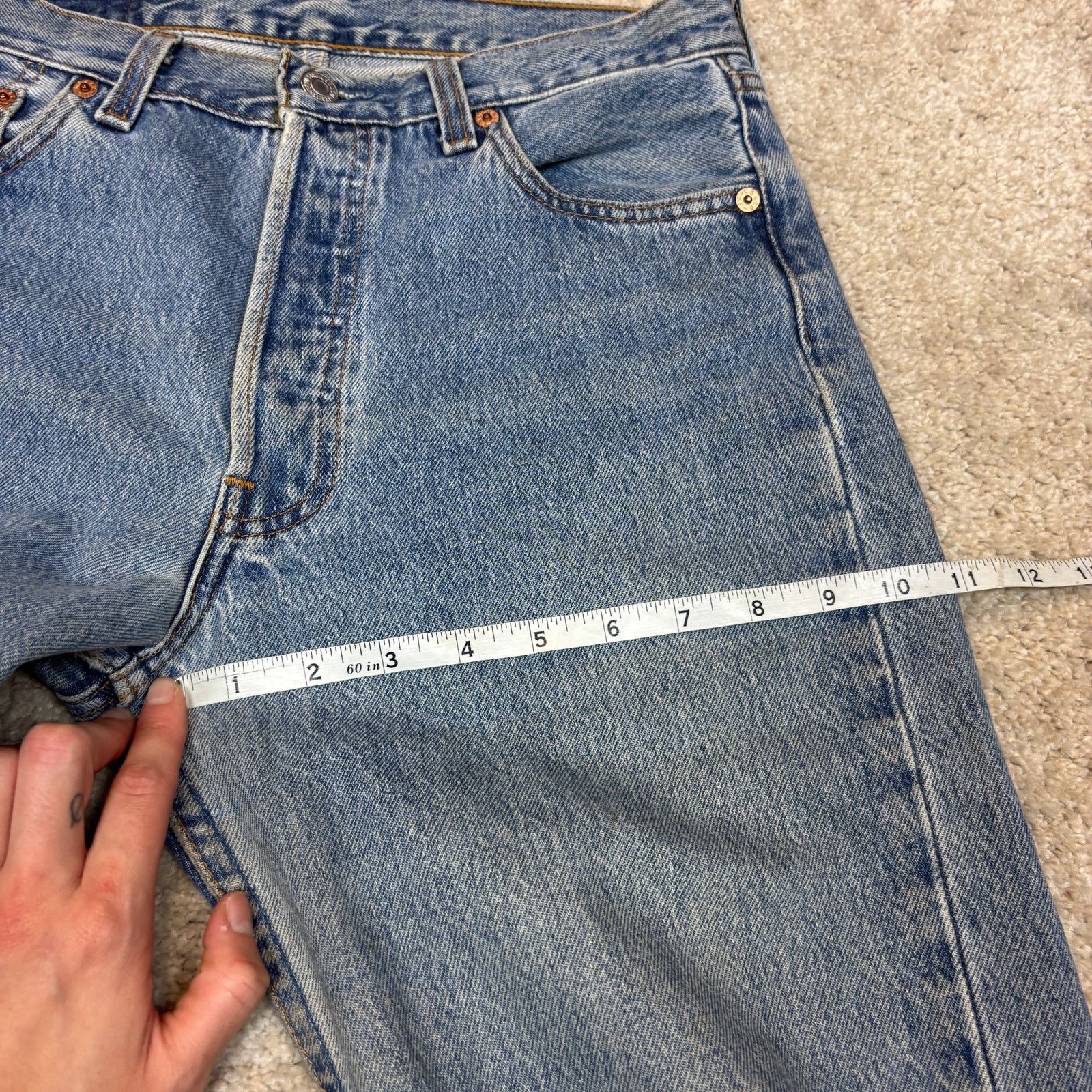 Levi's Vintage 90s Levi's 501 Straight Leg Jeans 30x31.5 Size US 30 / EU 46 - 7 Thumbnail