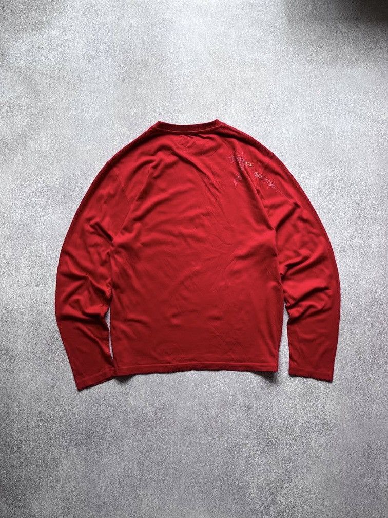 Oakley × Vintage Vintage Oakley Red Boxy Longsleeve T-shirt M Size US M / EU 48-50 / 2 - 4 Thumbnail