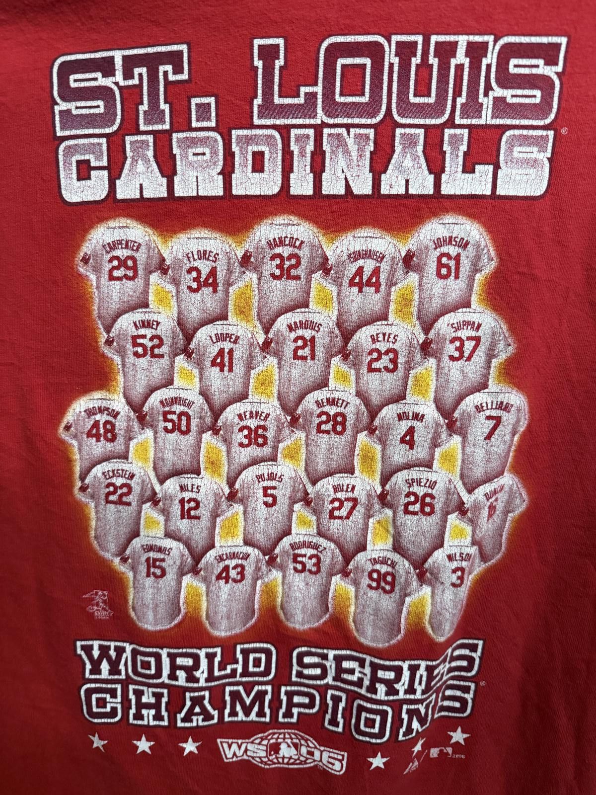Designer St Louis Cardinals T-shirt World Series Champs 2006 XL Size US XL / EU 56 / 4 - 1 Thumbnail