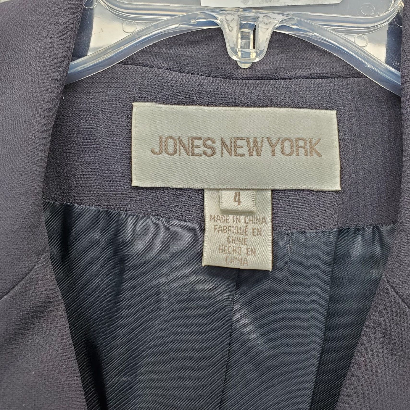 Jones New York Jones New York 2 Piece Set Blazer & Skirt Womens Size 4 Black 100% Silk Lined Size 27" / US 4 / IT 40 - 6 Thumbnail