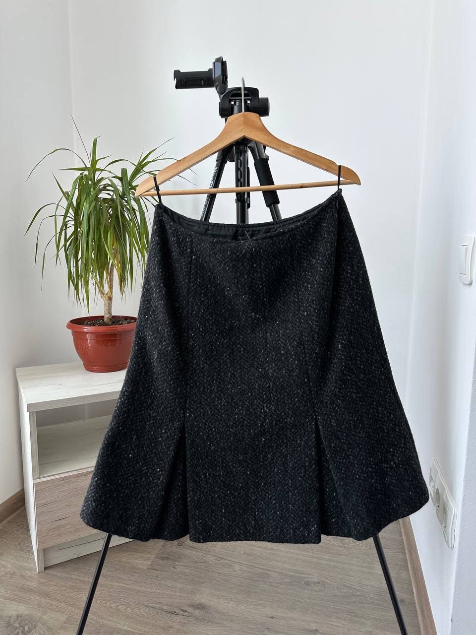 Max Mara × Vintage Vintage Max Mara Wool Rich Blend Gray Skirt Size 28" / US 6 / IT 42 - 6 Thumbnail