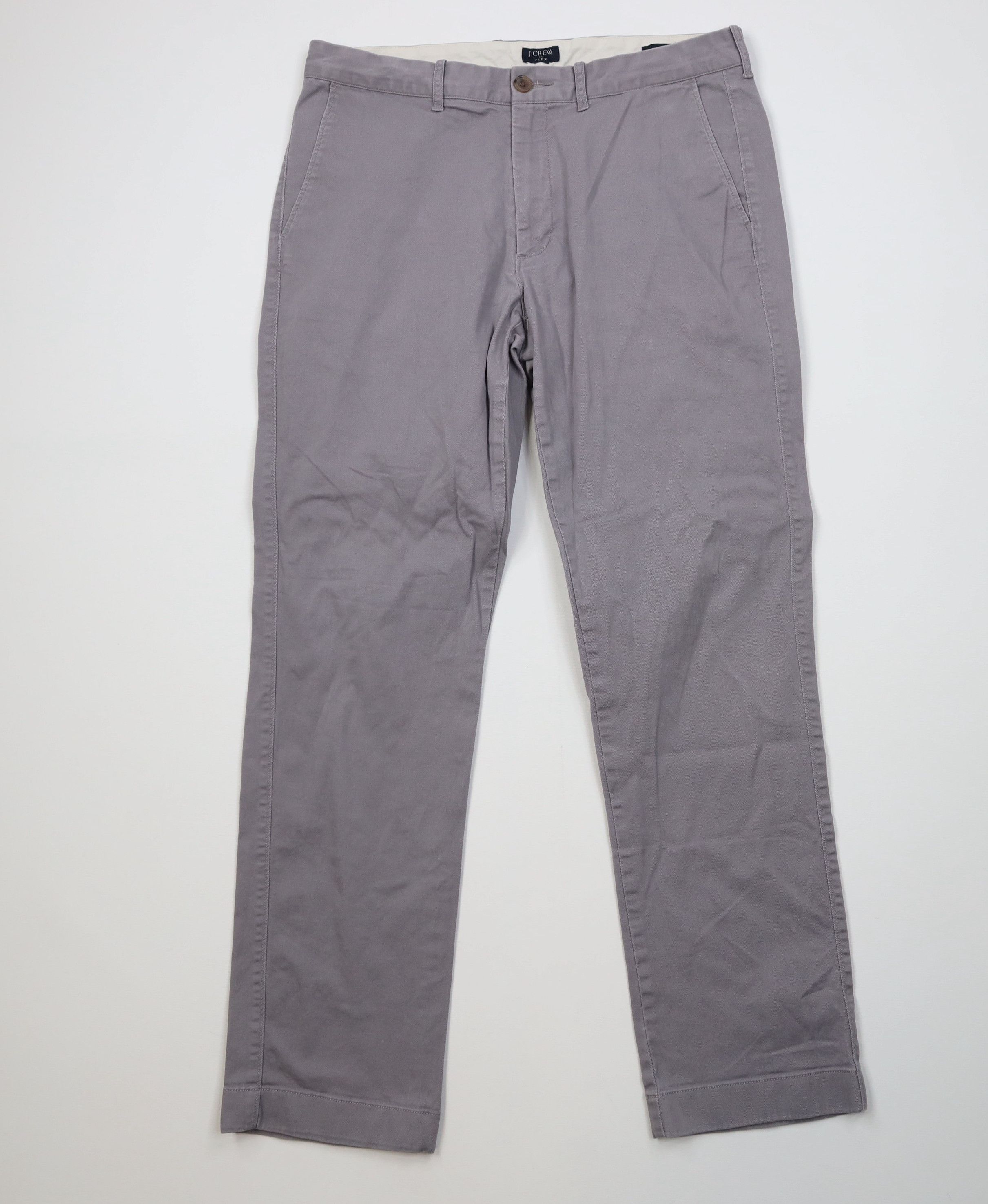 J.Crew J Crew Faded Flex Straight Leg Chino Pants Trousers Gray Size US 33 - 1 Thumbnail