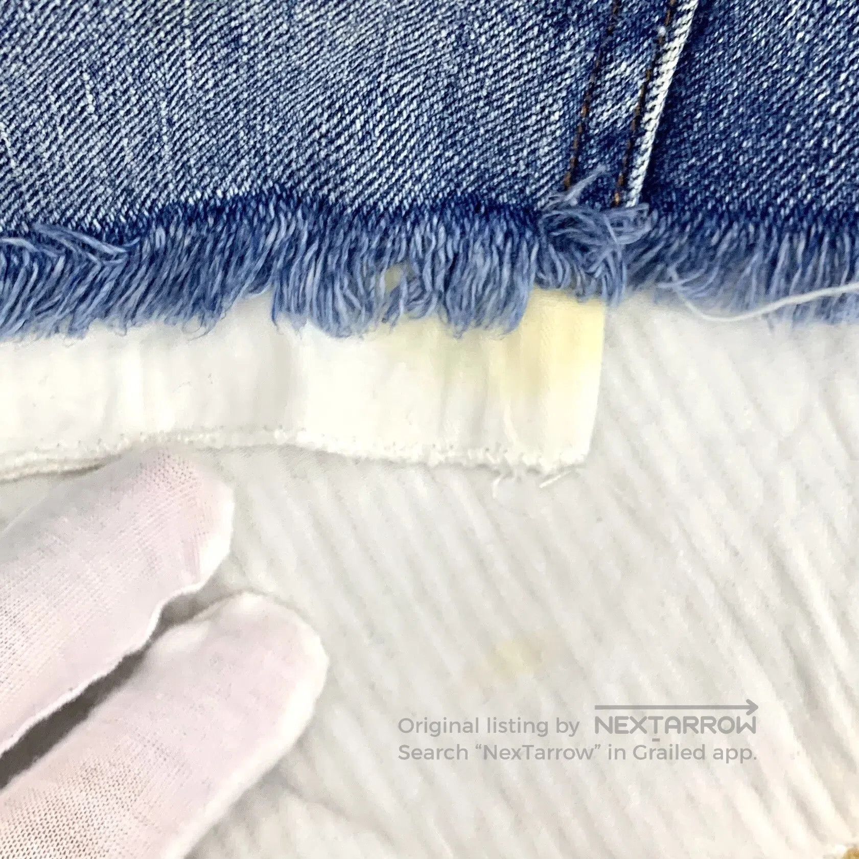 Miu Miu Miu Miu Blue Washed Denim Skirt with Logo Letter Embroider Size 39" - 9 Thumbnail