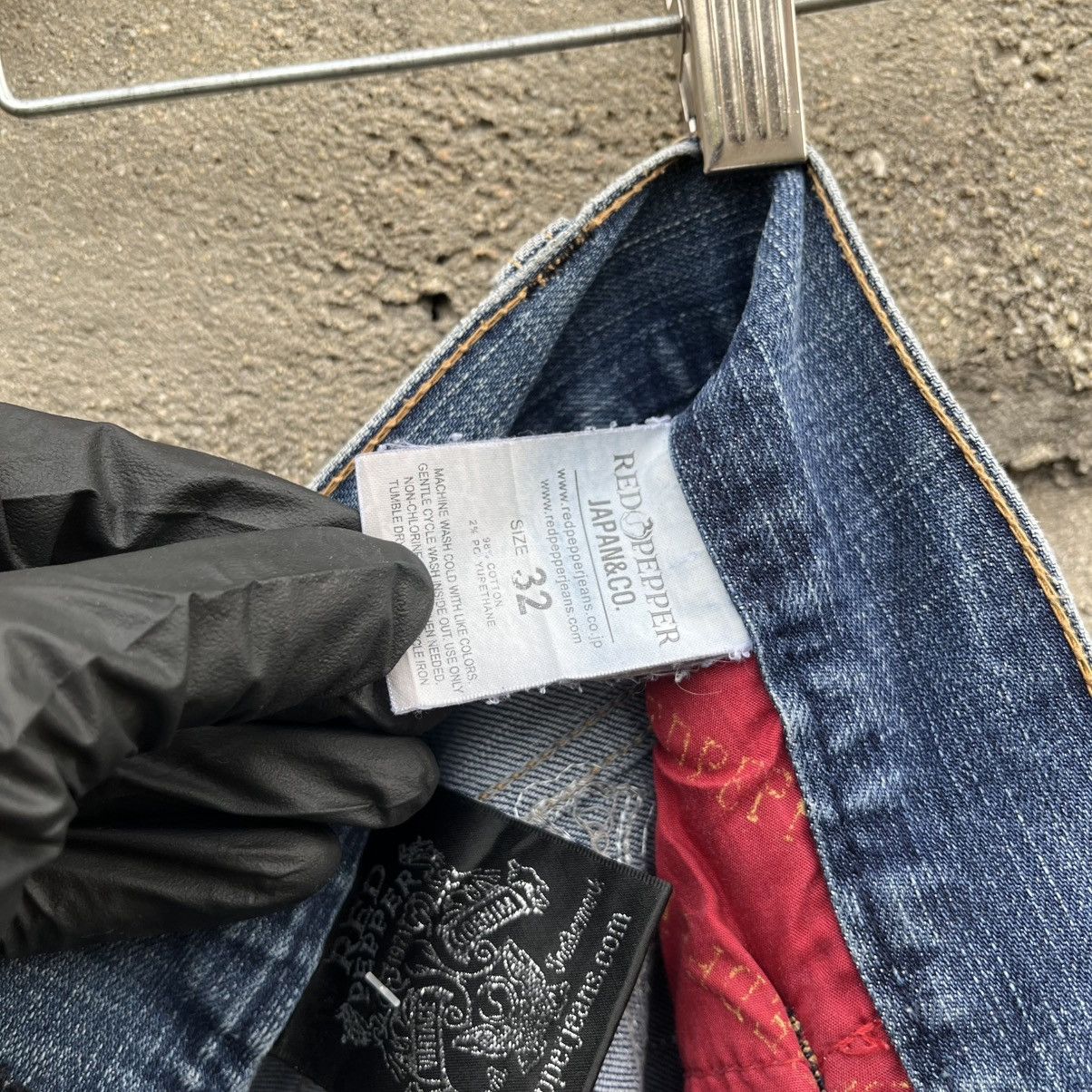 If Six Was Nine Red peppers distressed pants like a chrome hearts Size US 34 / EU 50 - 9 Thumbnail