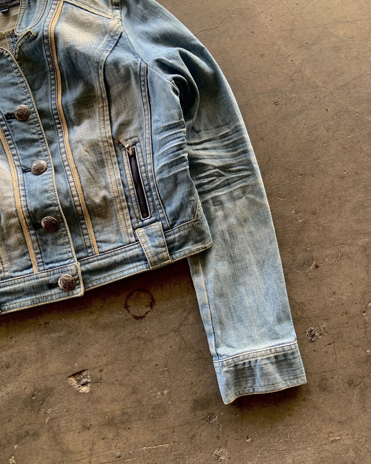 If Six Was Nine × Japanese Brand × Le Grande Bleu (L.G.B.) Ifsixwasnine Lgb Style Avant Garden Denim Jacket Size US S / EU 44-46 / 1 - 2 Thumbnail