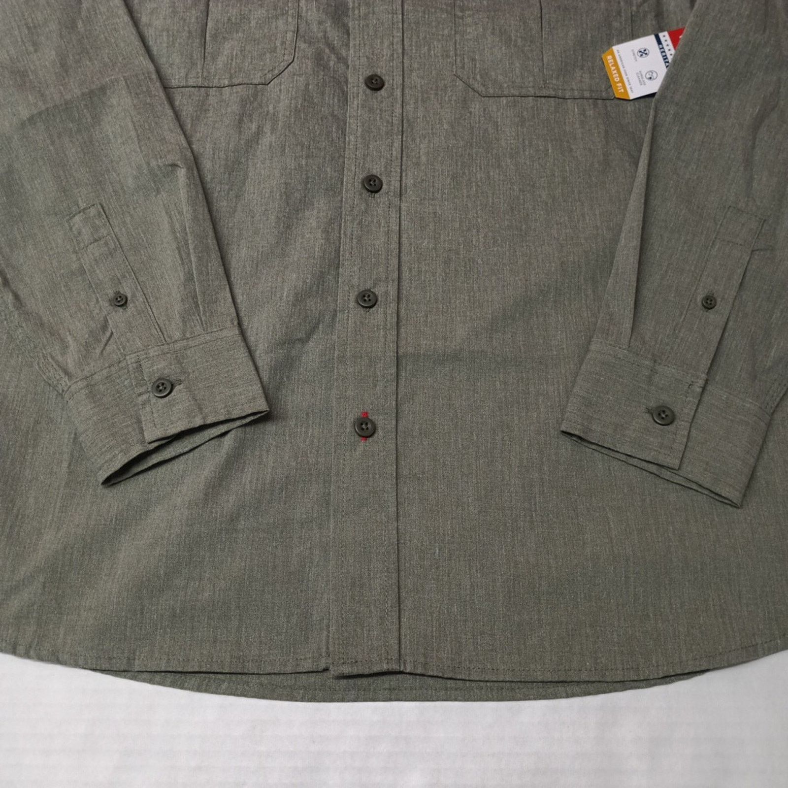 Wrangler Wrangler Big Men's Relaxed Fit Woven Shirt Size L Green Size US L / EU 52-54 / 3 - 2 Thumbnail