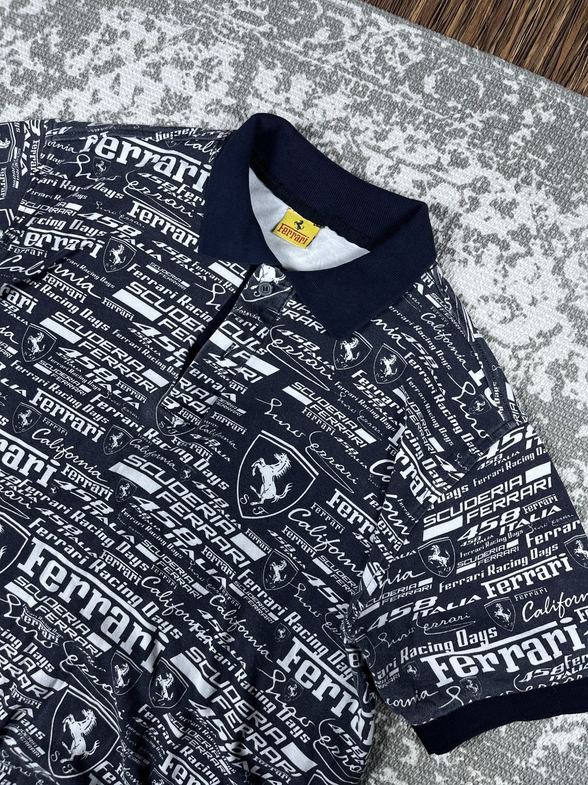 Vintage ➕ Vintage y2k 00s Ferrari aop rare polo shirt moto hype Size US XL / EU 56 / 4 - 3 Thumbnail