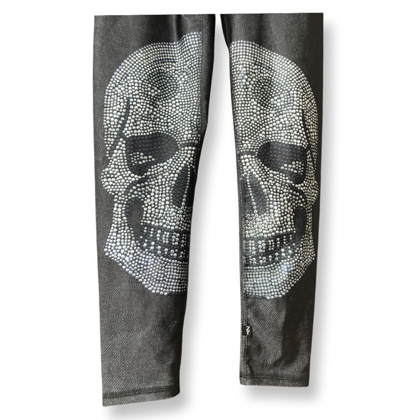 Zara Zara Terez Full Length Leggings Crystal Skull Gray Women's S Size 27" / US 4 / IT 40 - 5 Thumbnail
