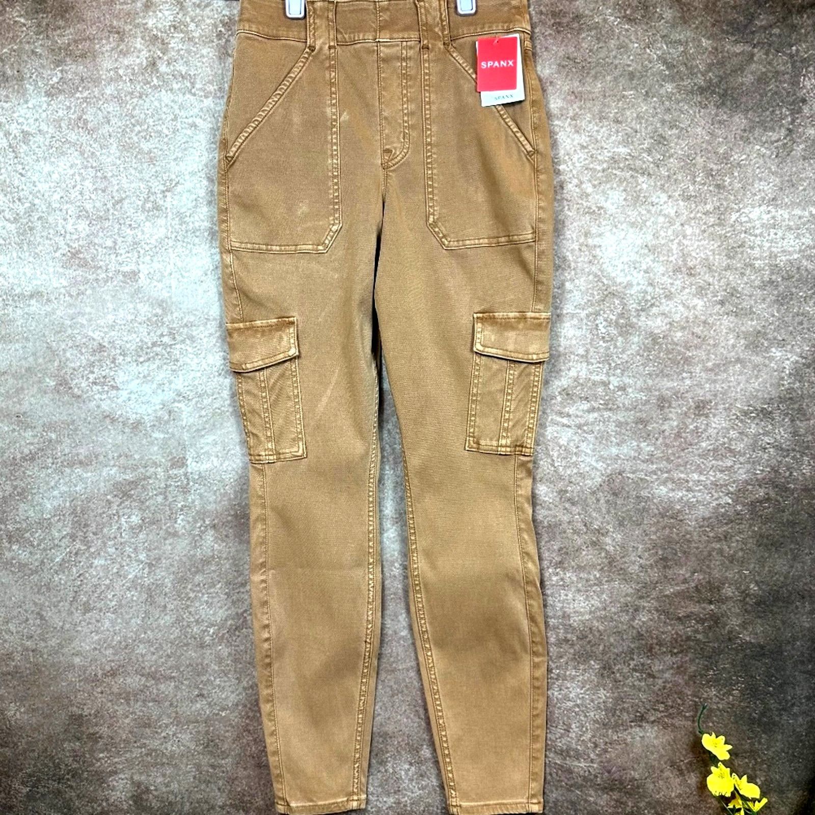 Spanx Spanx Stretch Twill Ankle Cargo Pants Honey Glow M (6/8) Size 29" - 3 Thumbnail