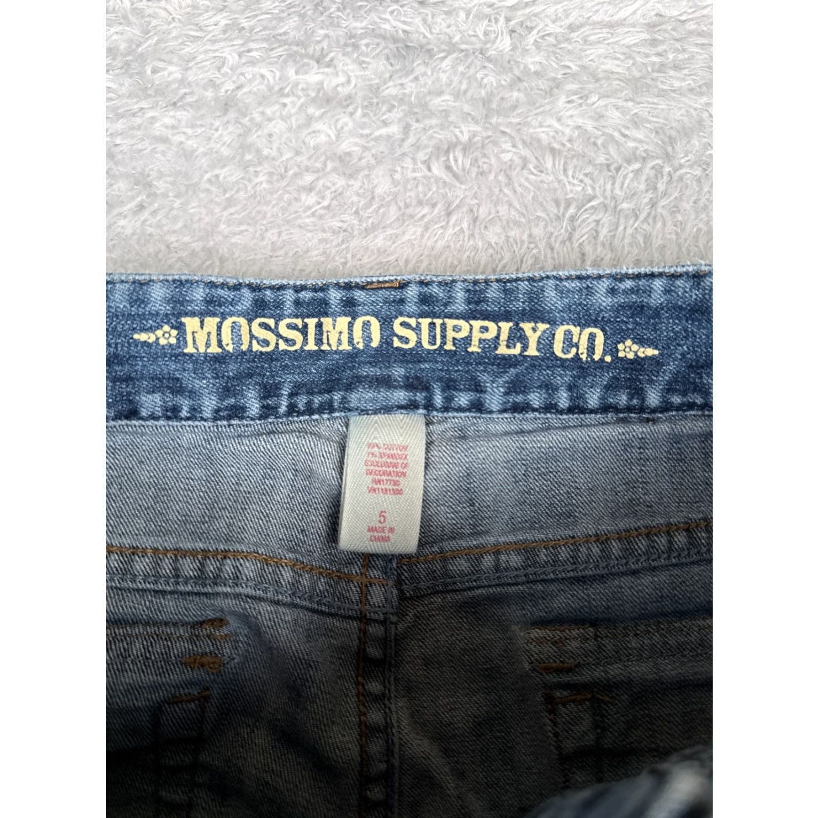 Mossimo Mossimo Jeans Juniors 5 Blue Denim Flared Distressed Cotton Blend 27x31 Size 27" / US 4 / IT 40 - 6 Thumbnail