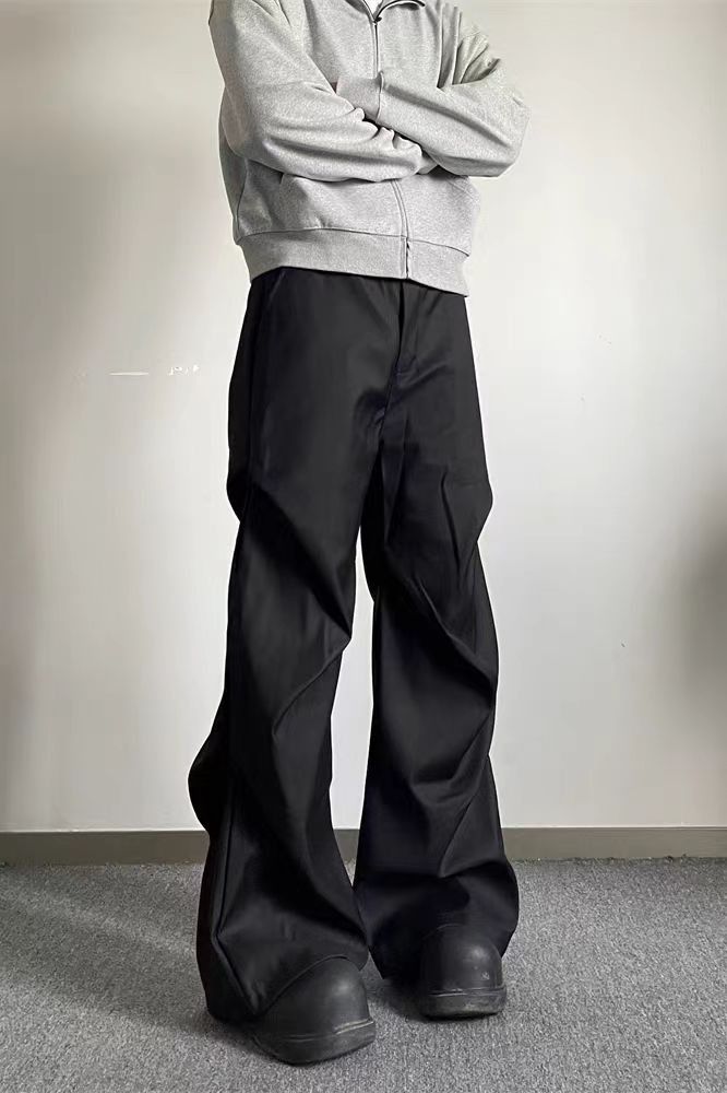 Japanese Brand × Vintage Pleated micro flare loose casual suit trousers Size US 32 / EU 48 - 6 Thumbnail