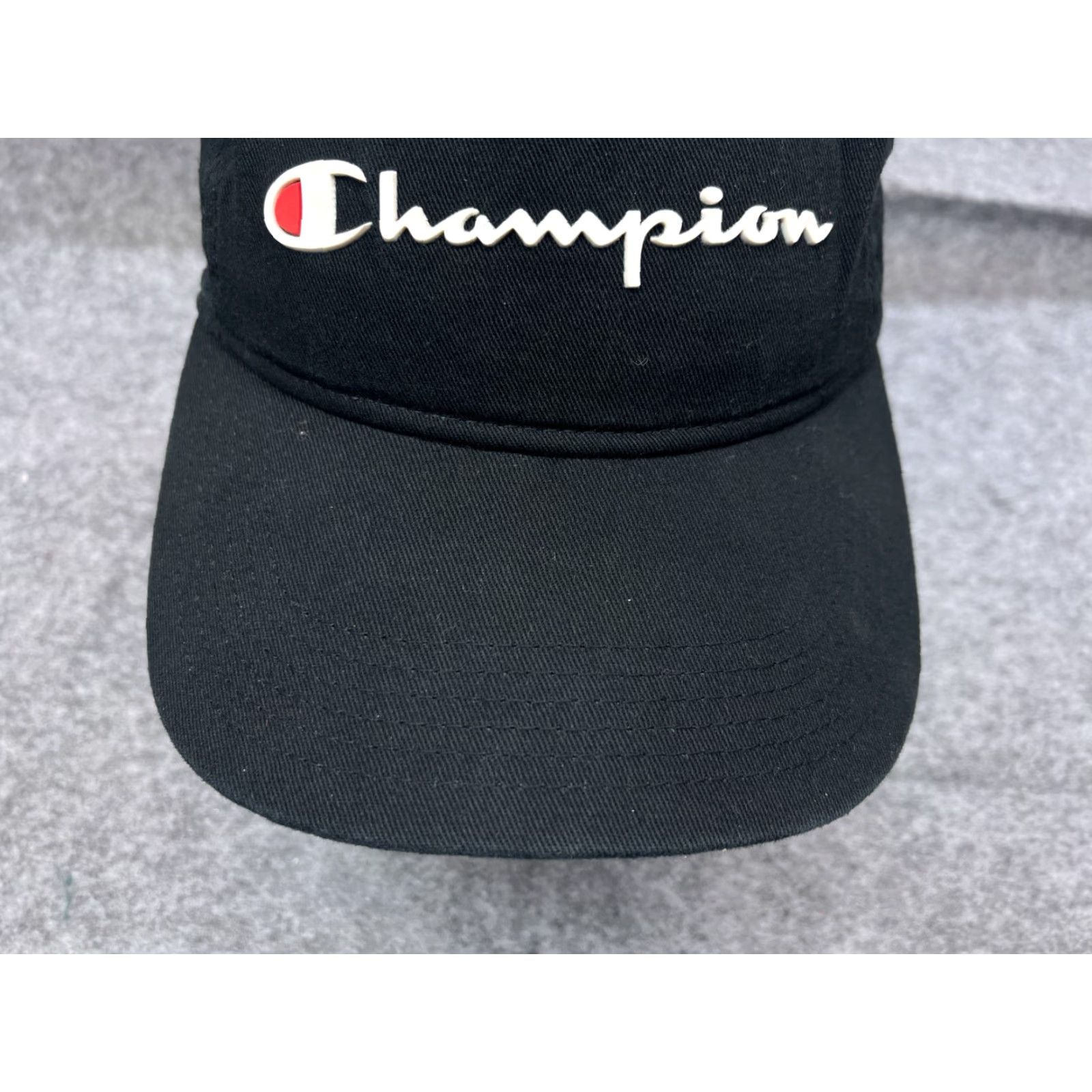 Champion Champion Hat Cap Strap Back Adult One Size Black 100% Cotton Golf Golfer Size ONE SIZE - 3 Thumbnail