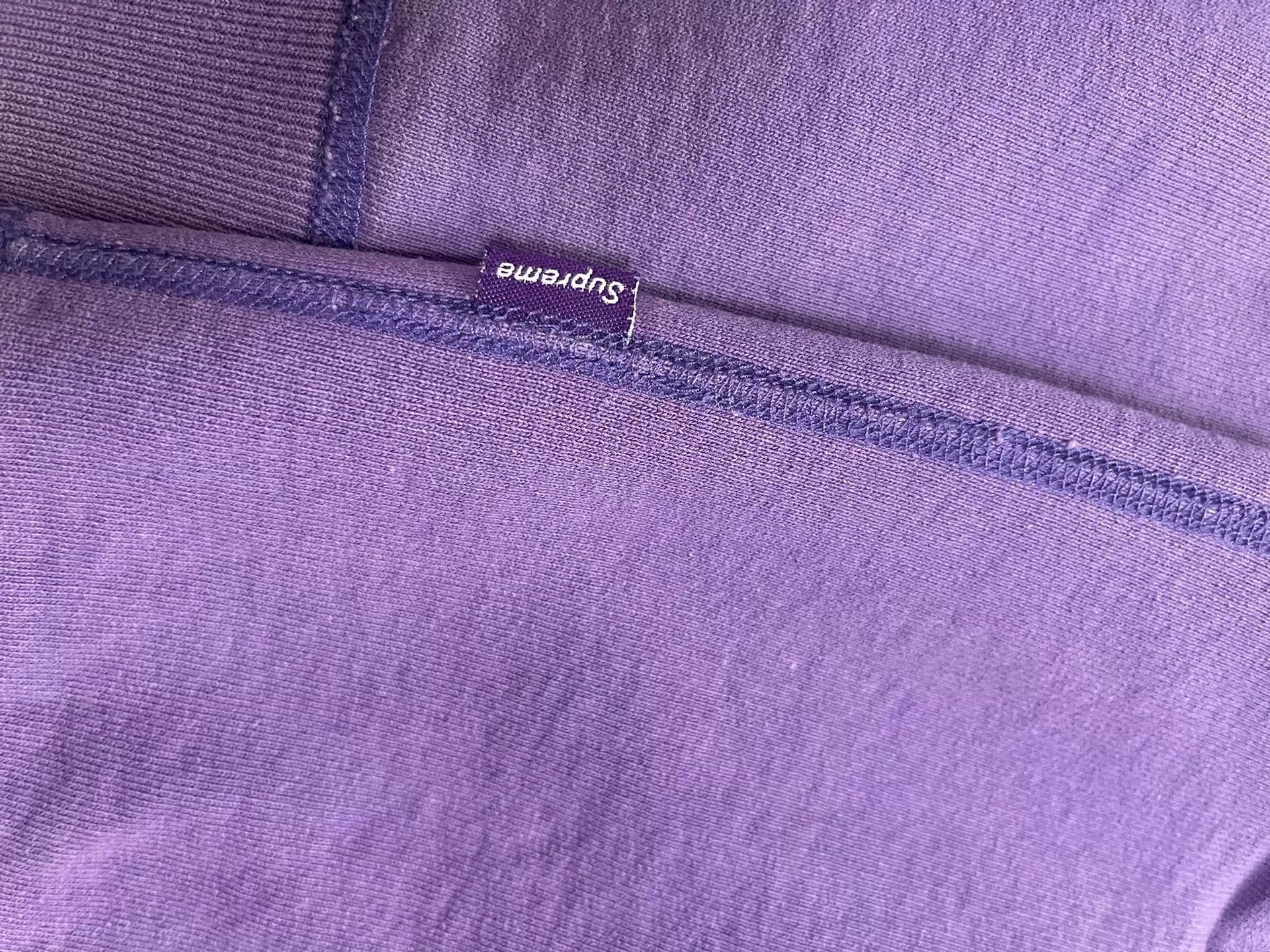 Supreme Supreme 07 Teal on Purple Box Logo Crewneck M OG Excellent Size US M / EU 48-50 / 2 - 8 Thumbnail