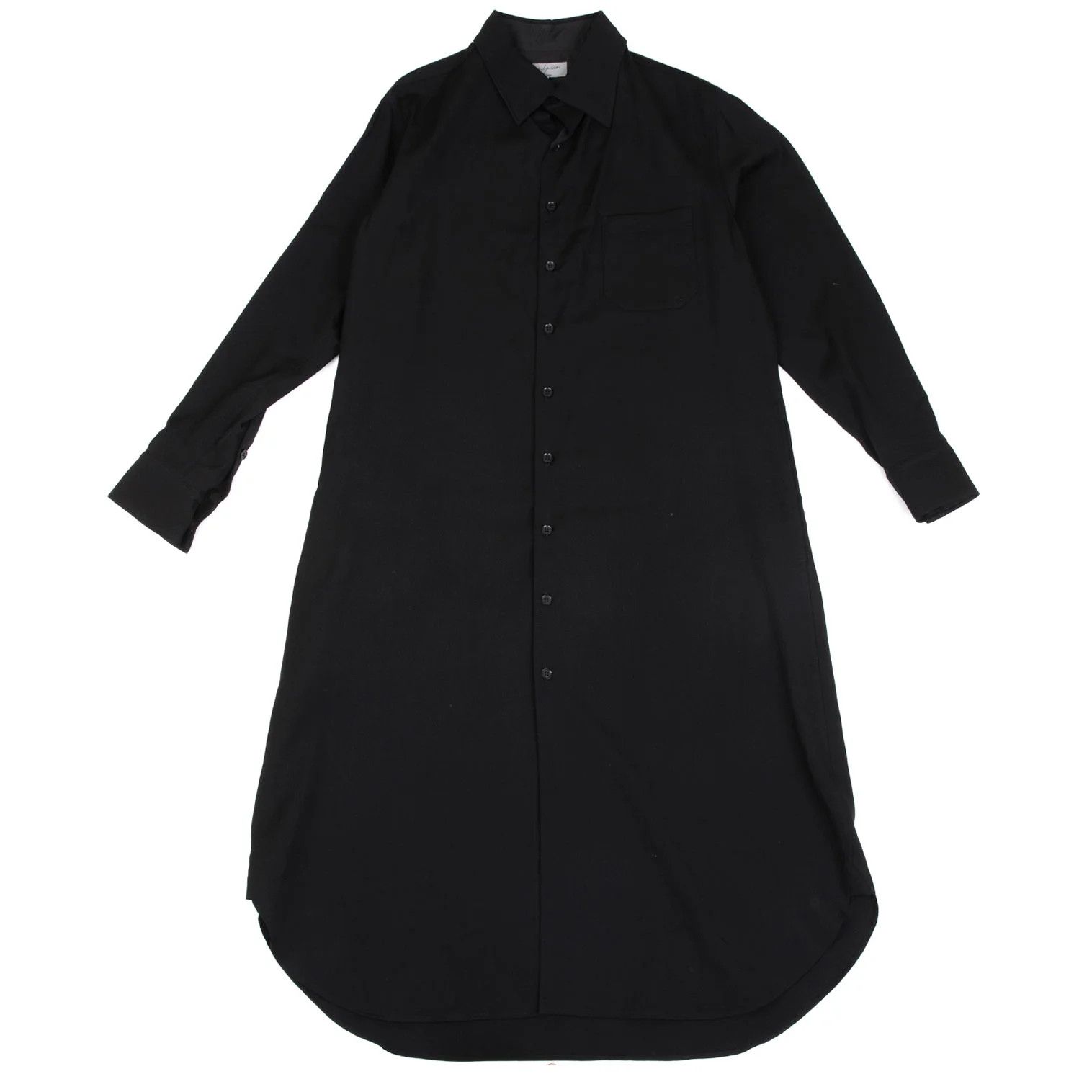Yohji Yamamoto Yohji Yamamoto Wool Gabardine Long Shirt Size US L / EU 52-54 / 3 - 1 Thumbnail