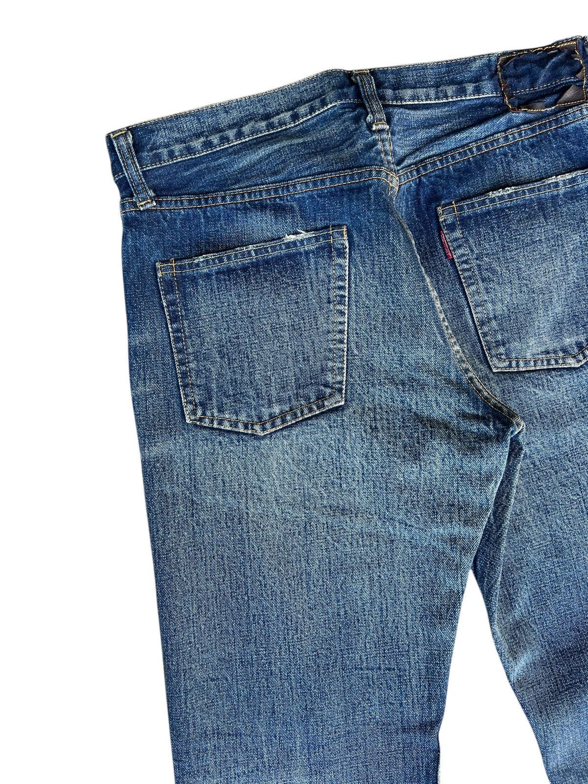 Denime Vintage DENIME Japan Jerky Patch Fade Denim Selvedge Jeans Size US 31 - 15 Thumbnail