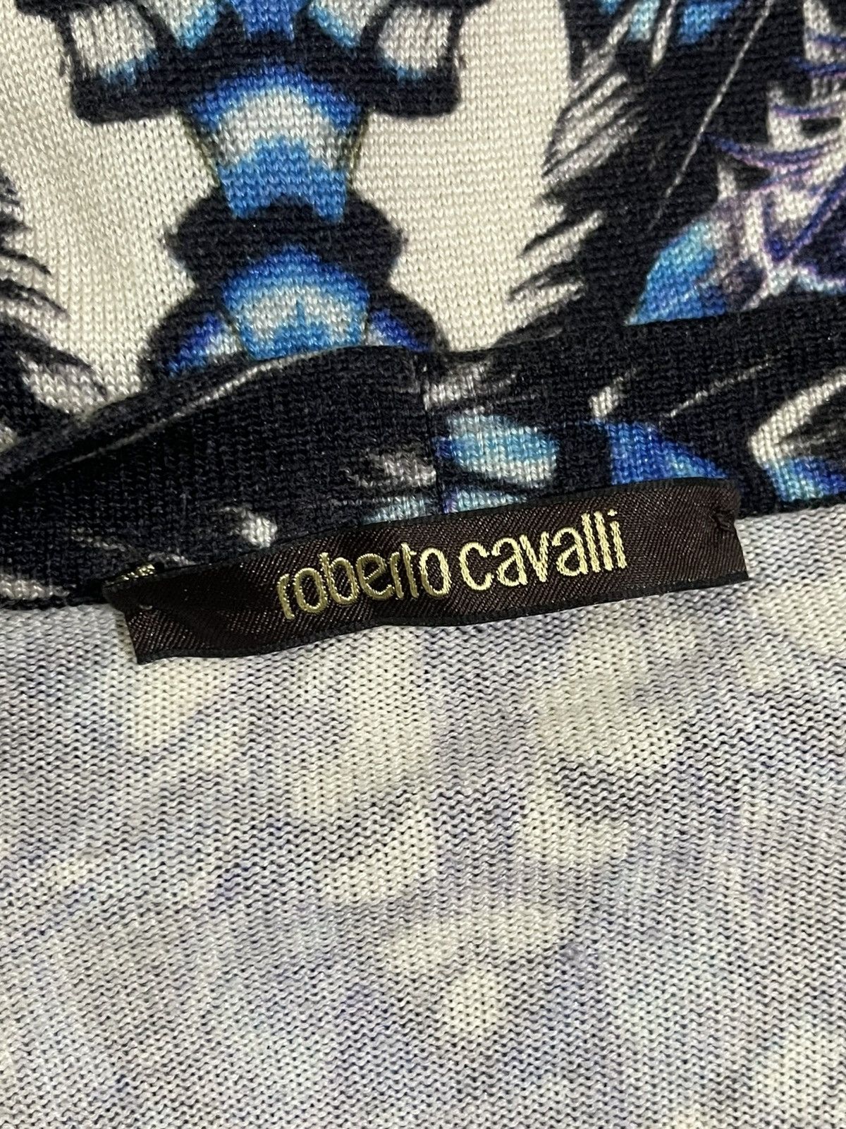 Roberto Cavalli FW14 Roberto Cavalli Floral Blue Cardigan Size M / US 6-8 / IT 42-44 - 9 Thumbnail