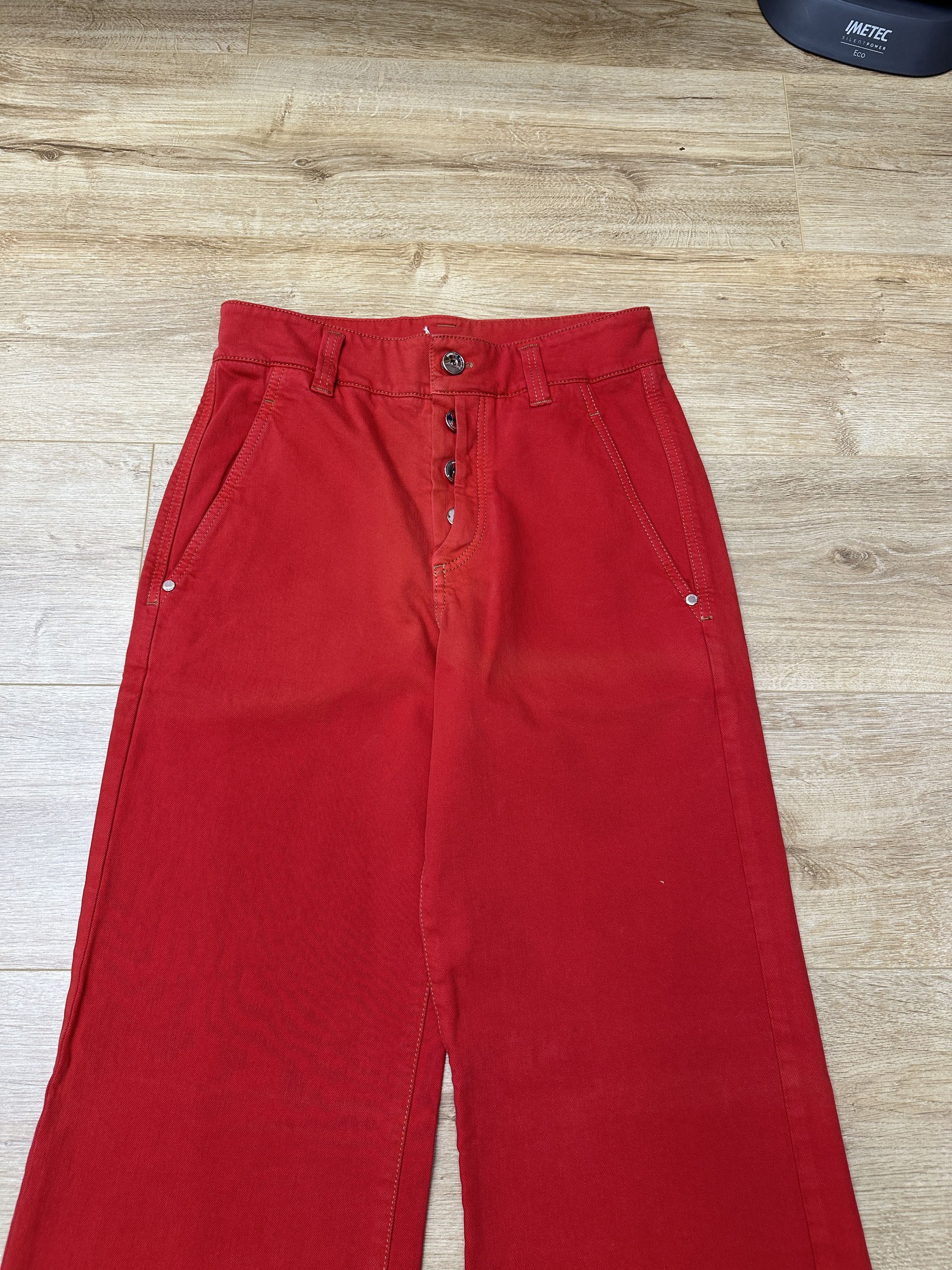 Brunello Cucinelli Brunello Cucinelli Wide Leg Pants Leather Trim IT 40 USA 4 Size 27" / US 4 / IT 40 - 7 Thumbnail