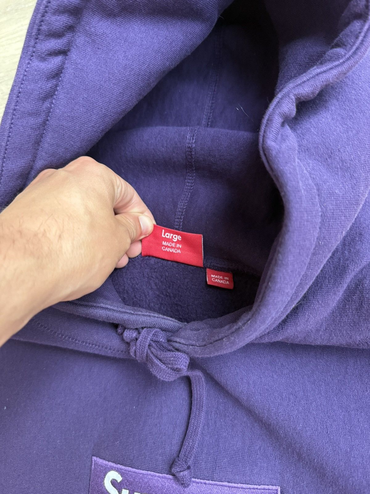 Supreme Supreme Purple Box Logo Hoodie Size US L / EU 52-54 / 3 - 4 Thumbnail
