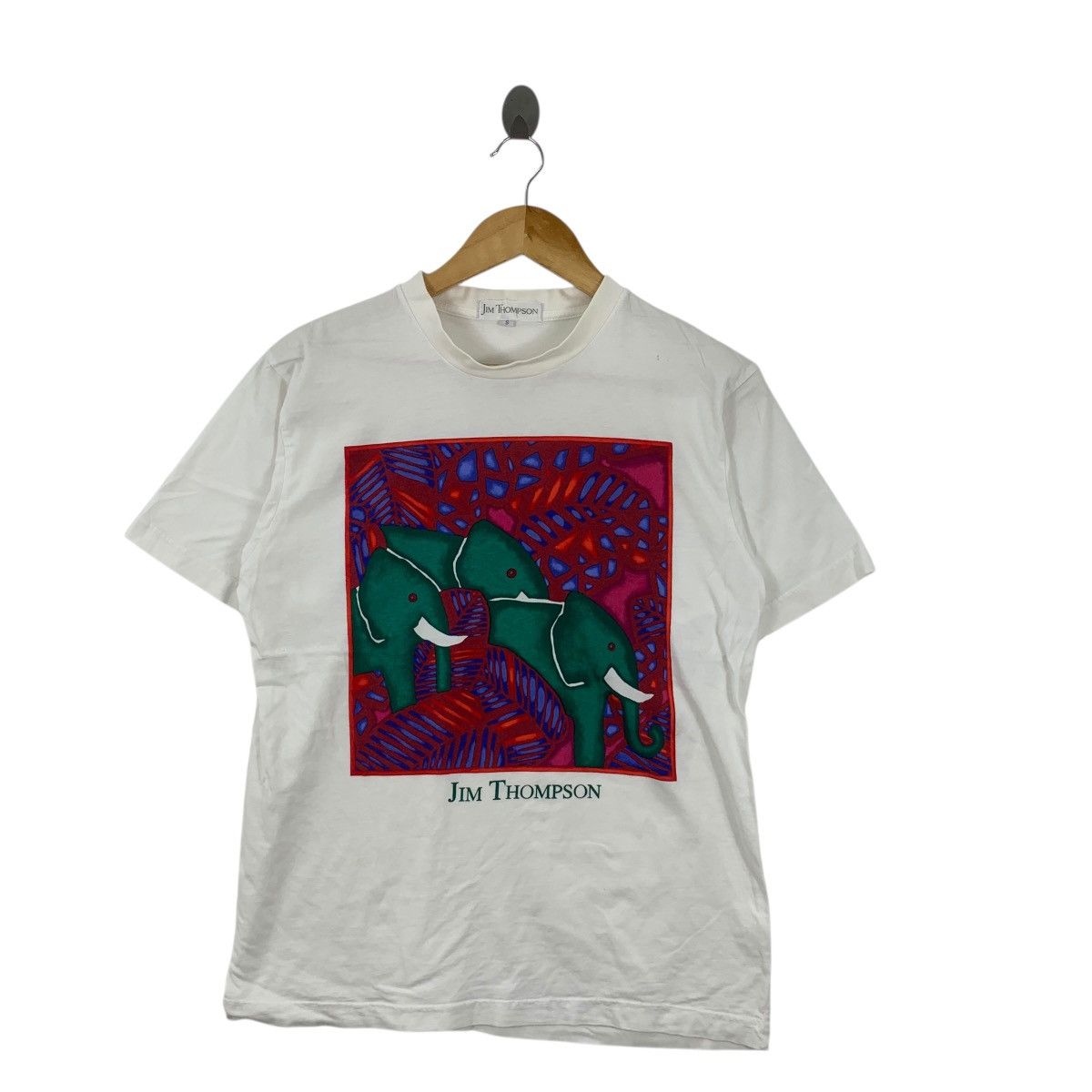 Jim Thompson Vintage JIM THOMPSON ARTWORK Elephant In The Wood Tee Shirt Size S / US 4 / IT 40 - 4 Thumbnail