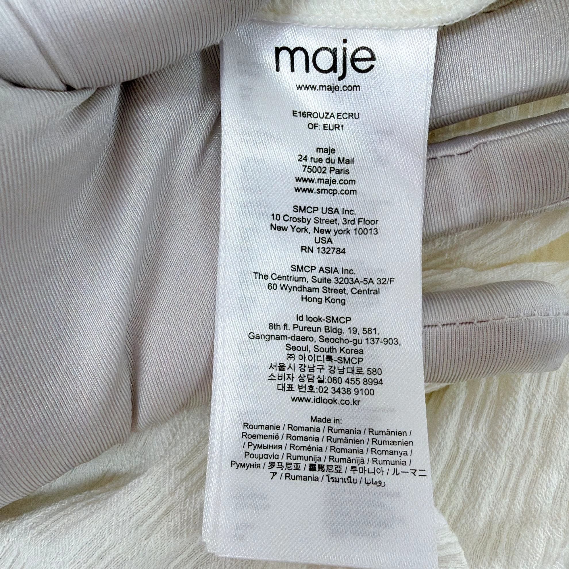Maje Maje White Off-Shoulder Dress Size 1 Size S / US 4 / IT 40 - 8 Thumbnail