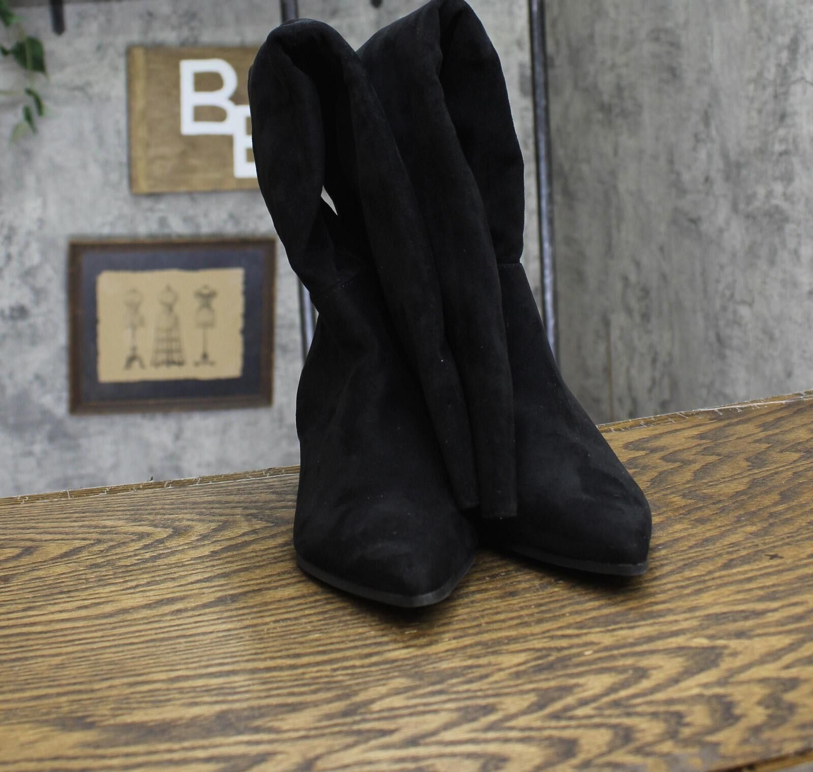 Other Nwt On 34th Womens Boots 10019655400 Black Microsuede 5.5m Size US 5.5 / IT 35.5 - 4 Thumbnail