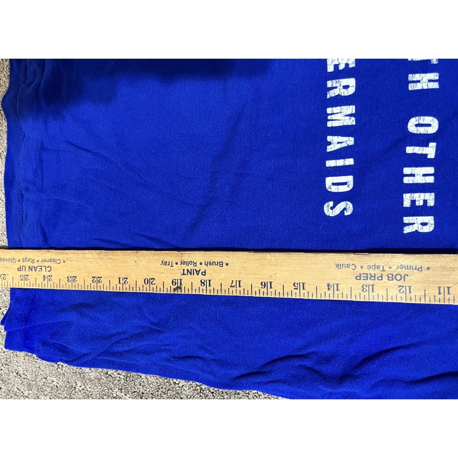 Express Express One Eleven Women's Blue Short Sleeve T-Shirt - "I Only Chill With Mermaids" - Casual - Size M Size 32" / US 10 / IT 46 - 6 Thumbnail