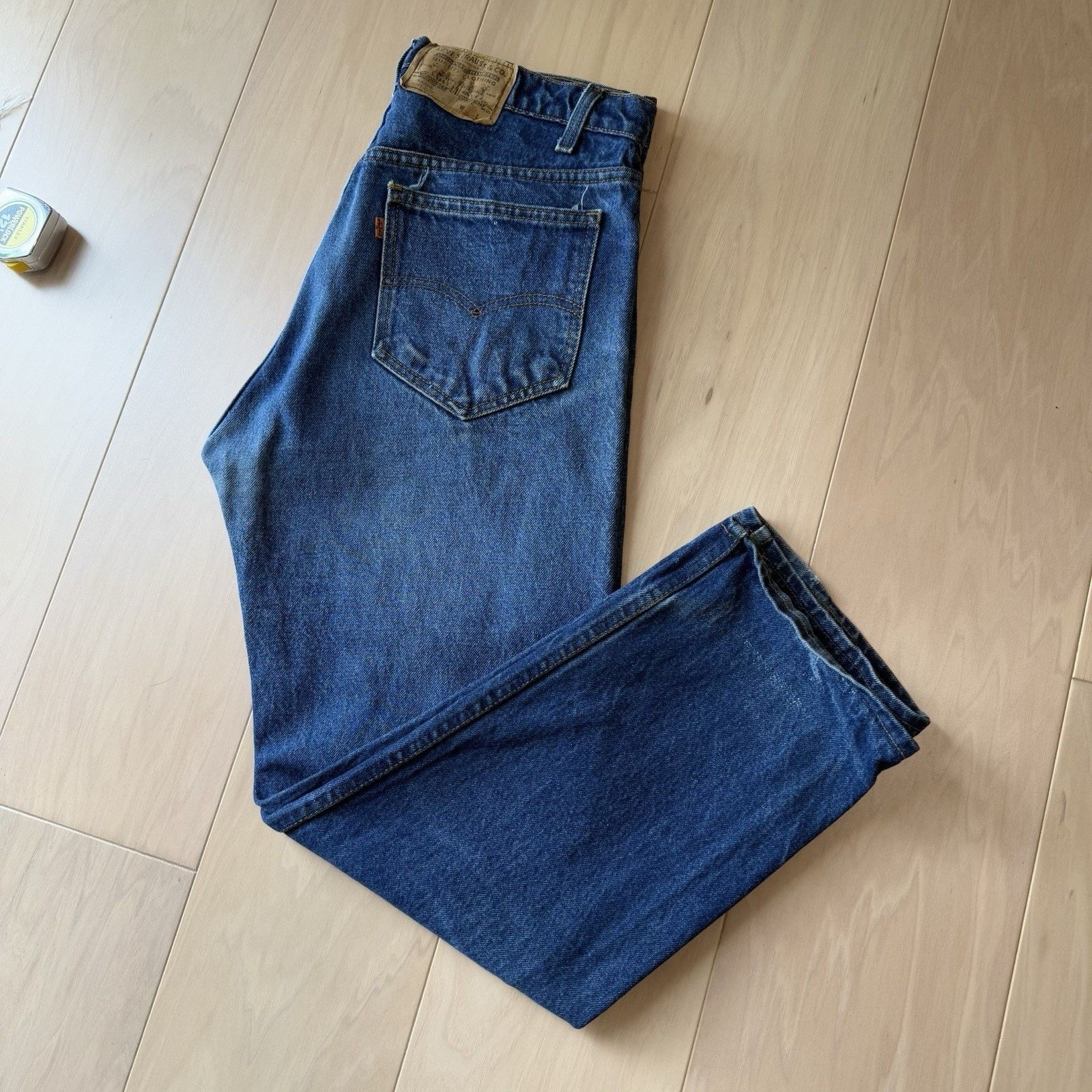 Levi's × Vintage Vintage Levis 505 Jeans 34 Blue Dark Wash Made In USA 80s Size US 34 / EU 50 - 10 Thumbnail