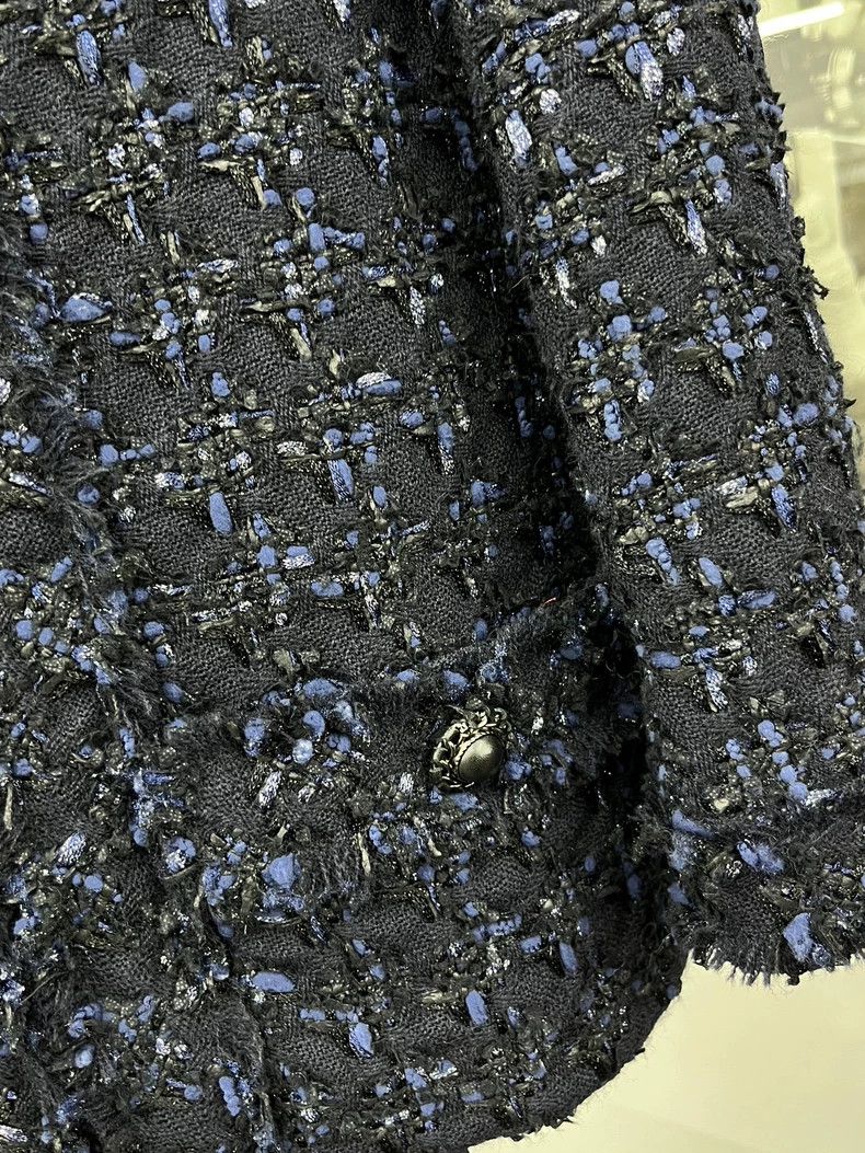 Chanel Chanel Blue tweed V-neck zipper jacket Size XS / US 0-2 / IT 36-38 - 2 Thumbnail