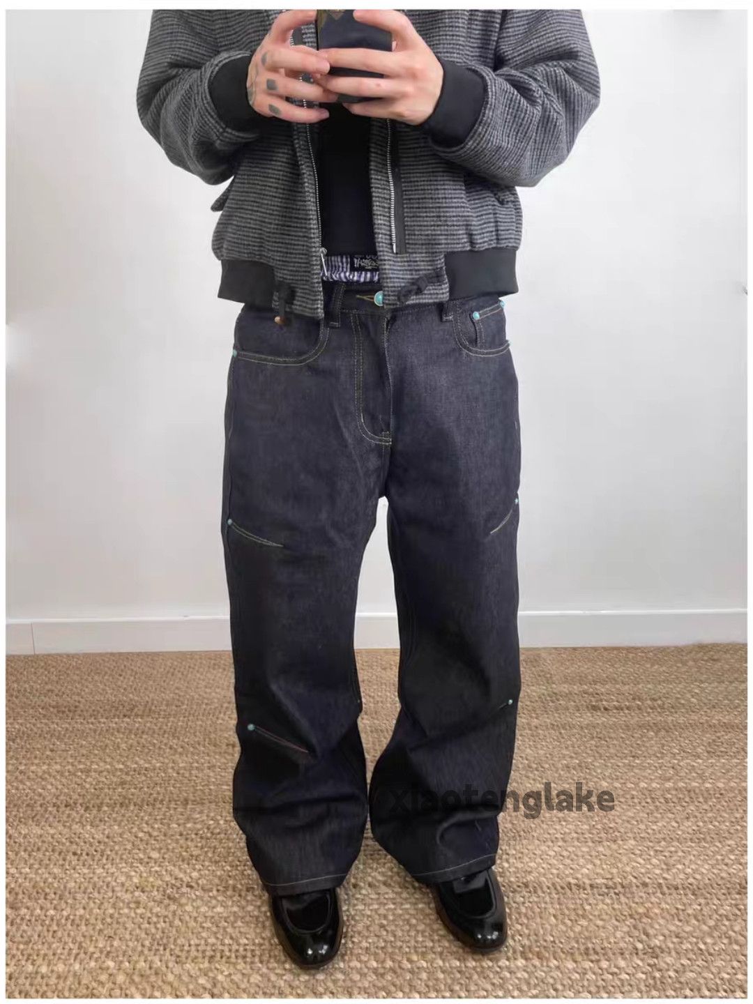 Jean Unisex utility punk yuppie skate hiphop baggy pants Size US 32 / EU 48 - 5 Thumbnail