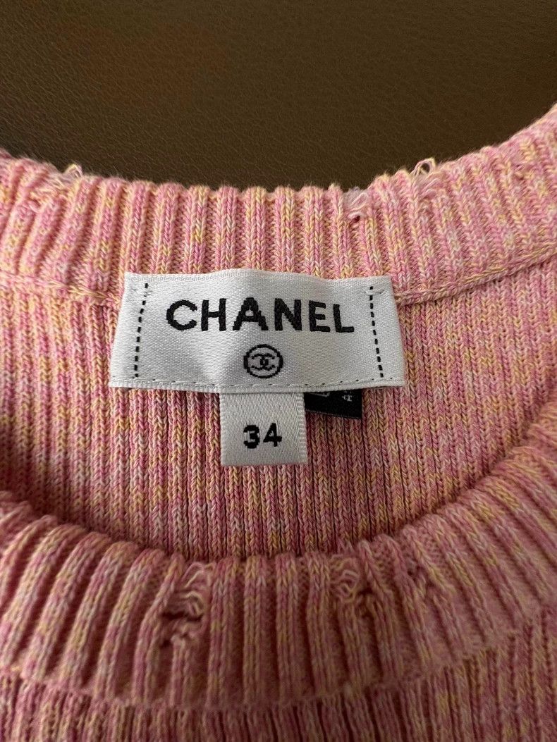 Chanel Chanel 25p candy pink knitted vest long skirt dress Size XXS / US 00 / IT 34 - 5 Thumbnail