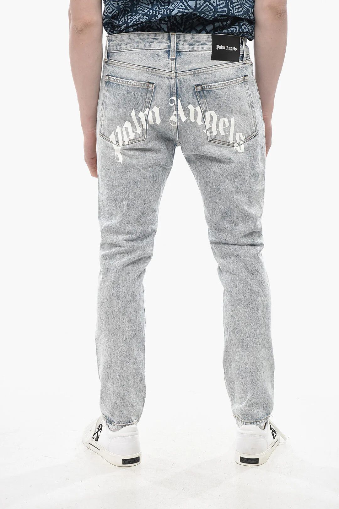 Palm Angels og1mm0326 Denim Skinny Fit Jeans in Light Blue Size US 32 / EU 48 - 2 Thumbnail