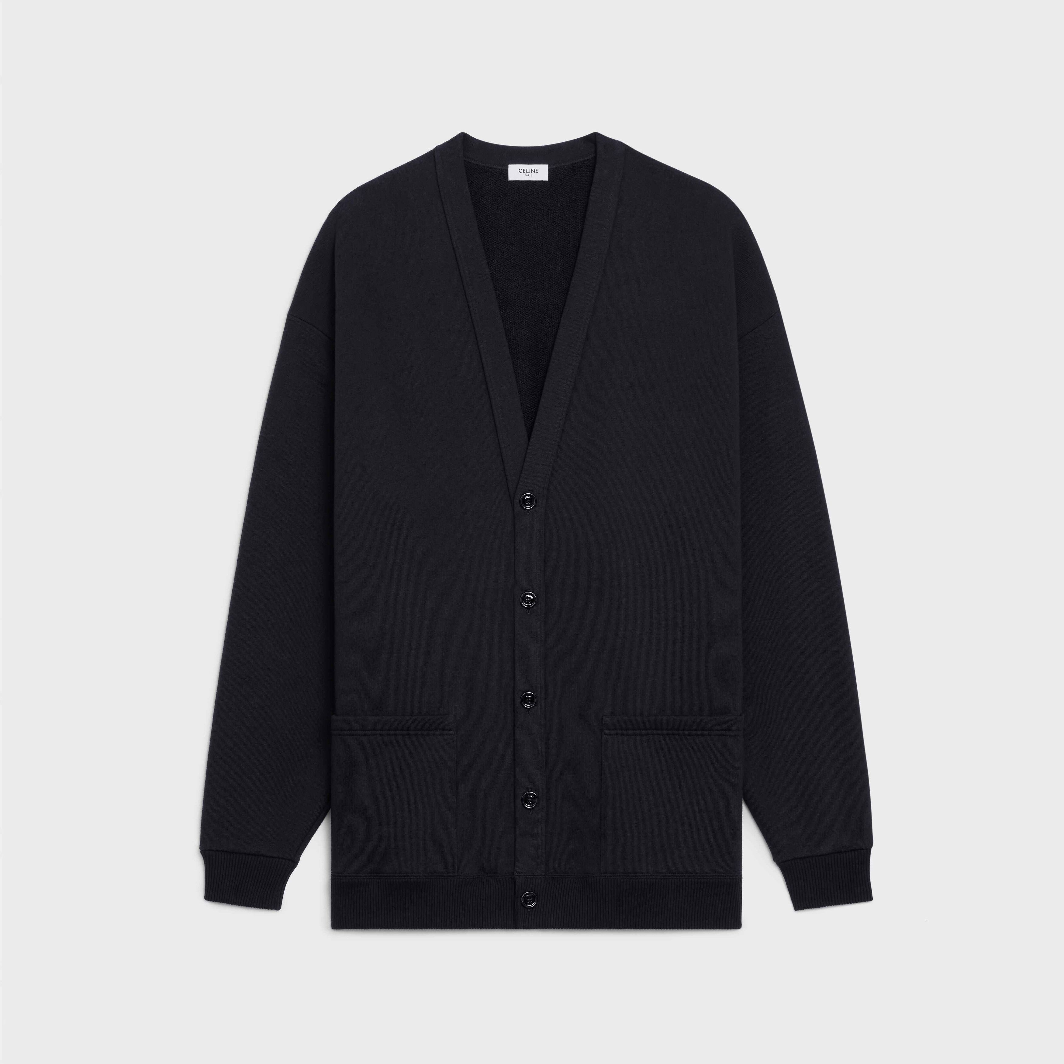 Celine loose cardigan in cotton fleece Size US L / EU 52-54 / 3 - 1 Thumbnail