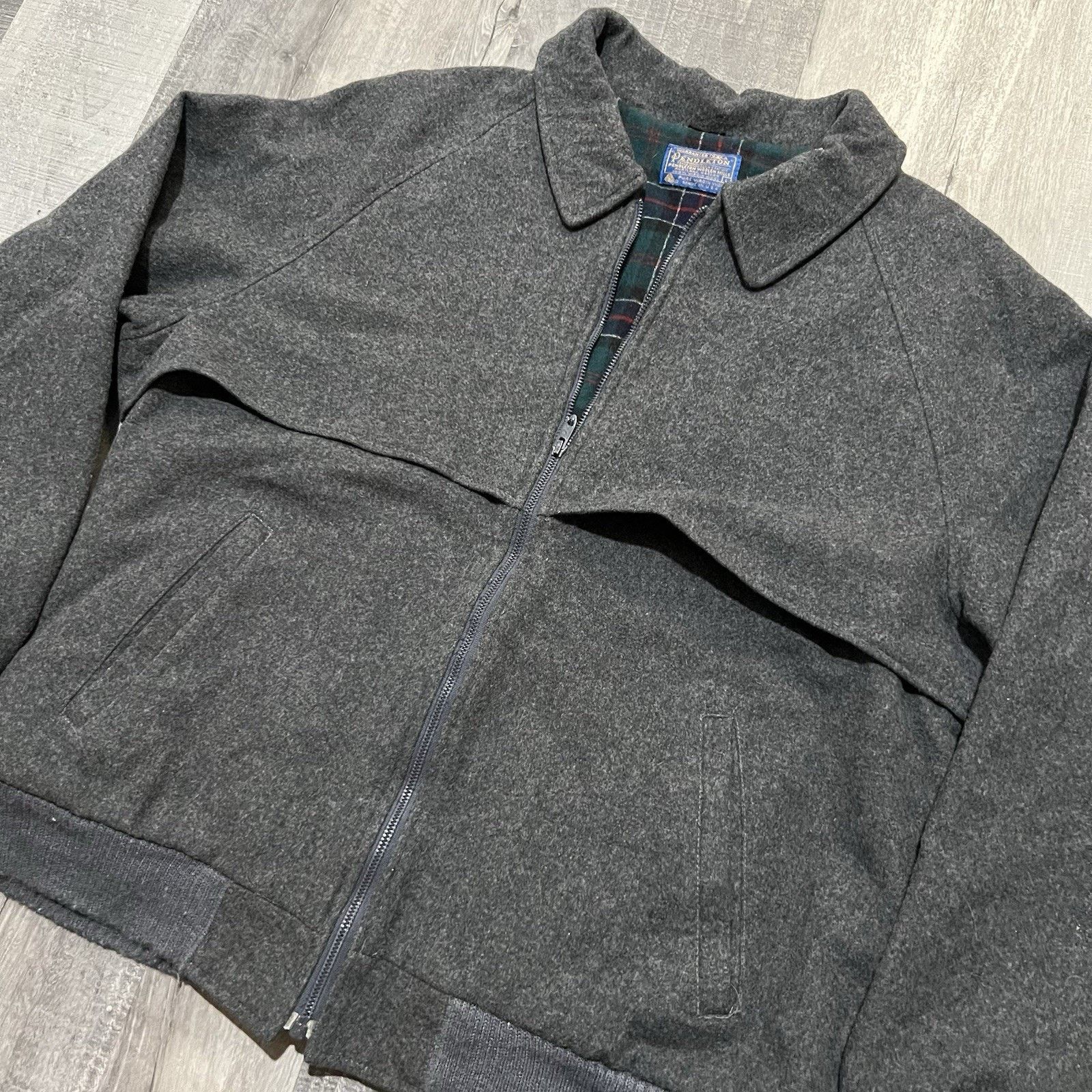 Pendleton VTG Pendleton 70s/80s Grey Blouson Cruiser Bomber Jacket L Size US L / EU 52-54 / 3 - 3 Thumbnail