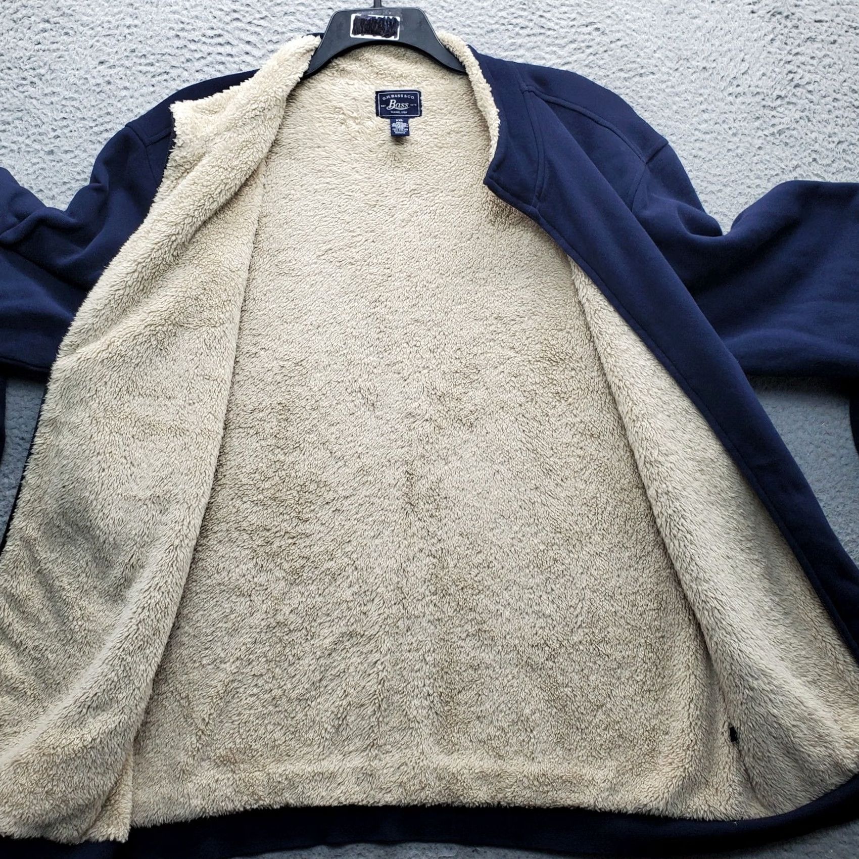 Vintage G.H. Bass & Co. Jacket Mens XXL Navy Sherpa Lined Cozy Warm Full Zip Shirt Mens XXL Navy Sherpa Lined Full Zip Size US XXL / EU 58 / 5 - 7 Thumbnail