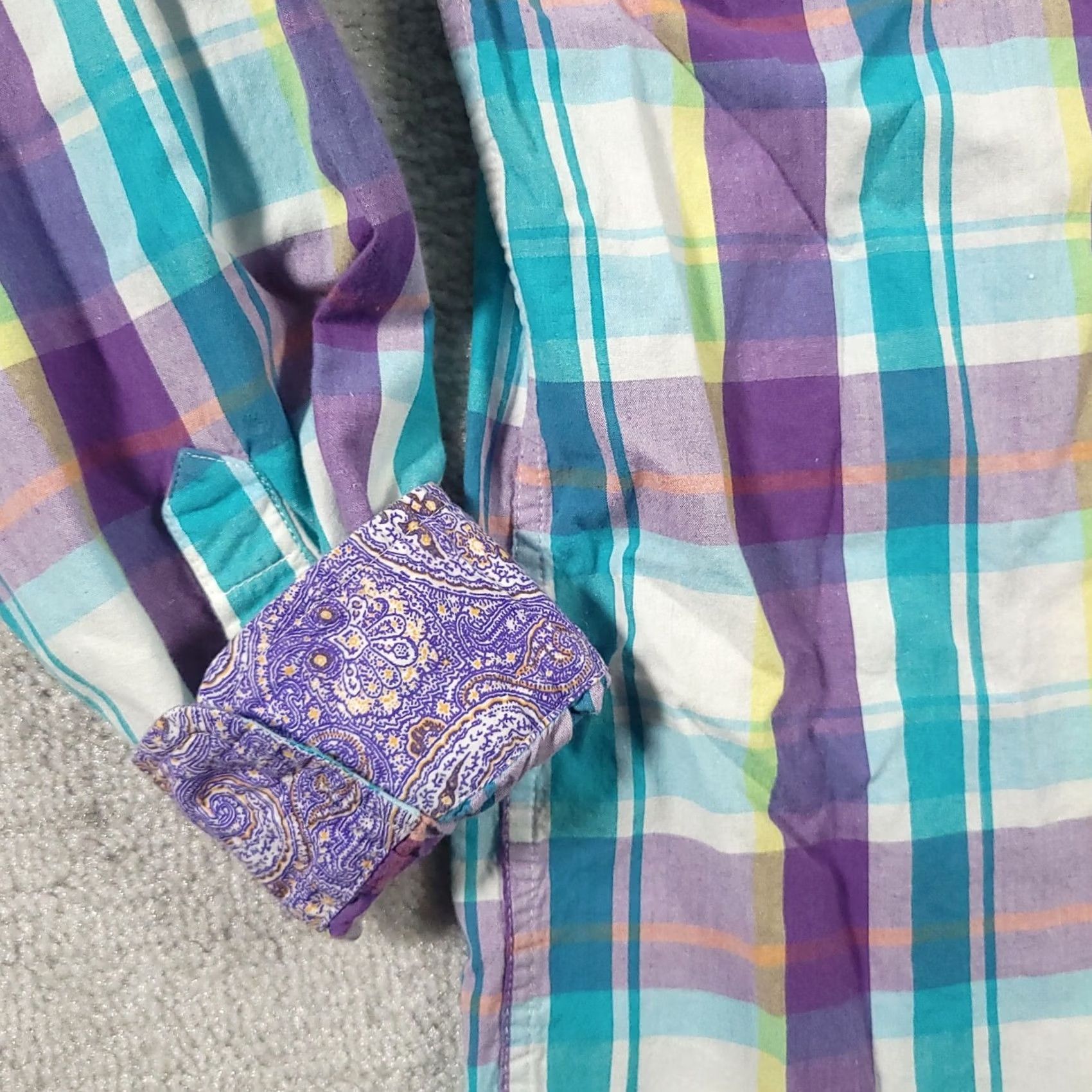 Vintage Panhandle Slim Long Sleeve Button Down Western Shirt Mens Large Plaid Flip Cuff Size US L / EU 52-54 / 3 - 7 Thumbnail