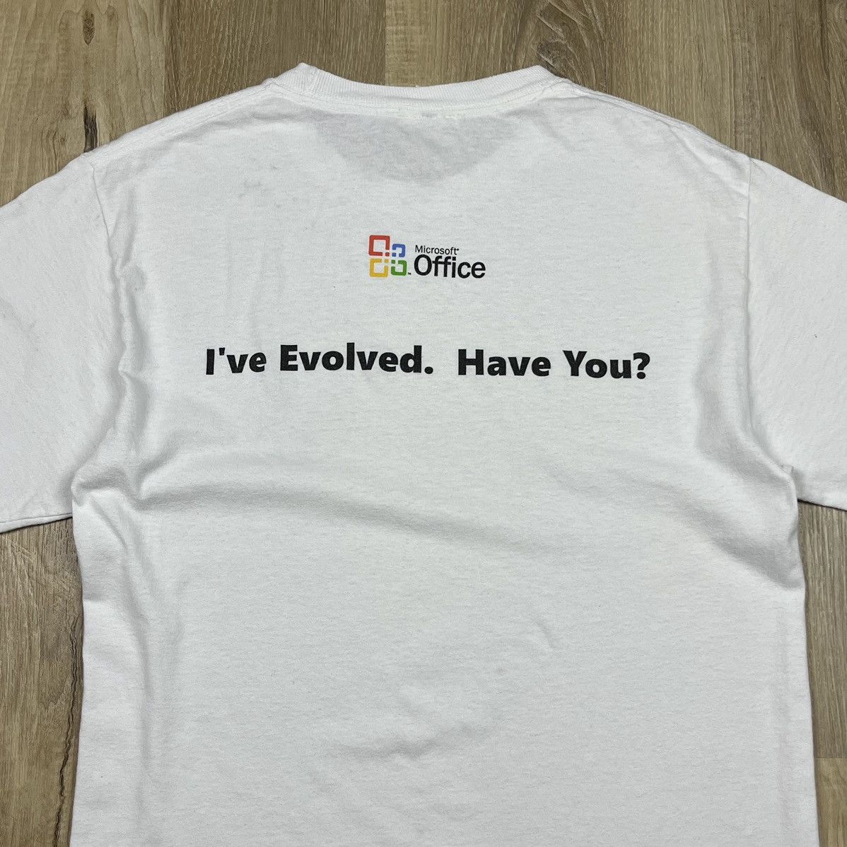 Microsoft × Vintage Microsoft Office T Shirt White Vintage 00's I've Evolved Size US S / EU 44-46 / 1 - 2 Thumbnail