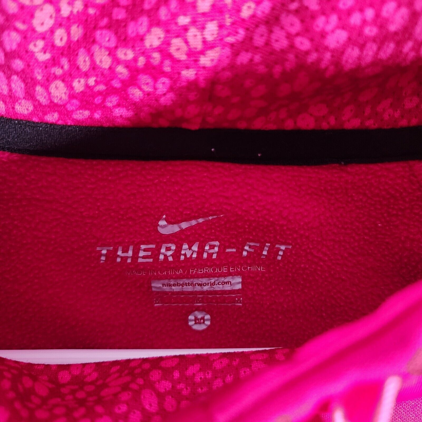 Nike Womens Nike Hot Pink Therma Fit Hoodie Med Big Swoosh Logo Size M / US 6-8 / IT 42-44 - 4 Thumbnail