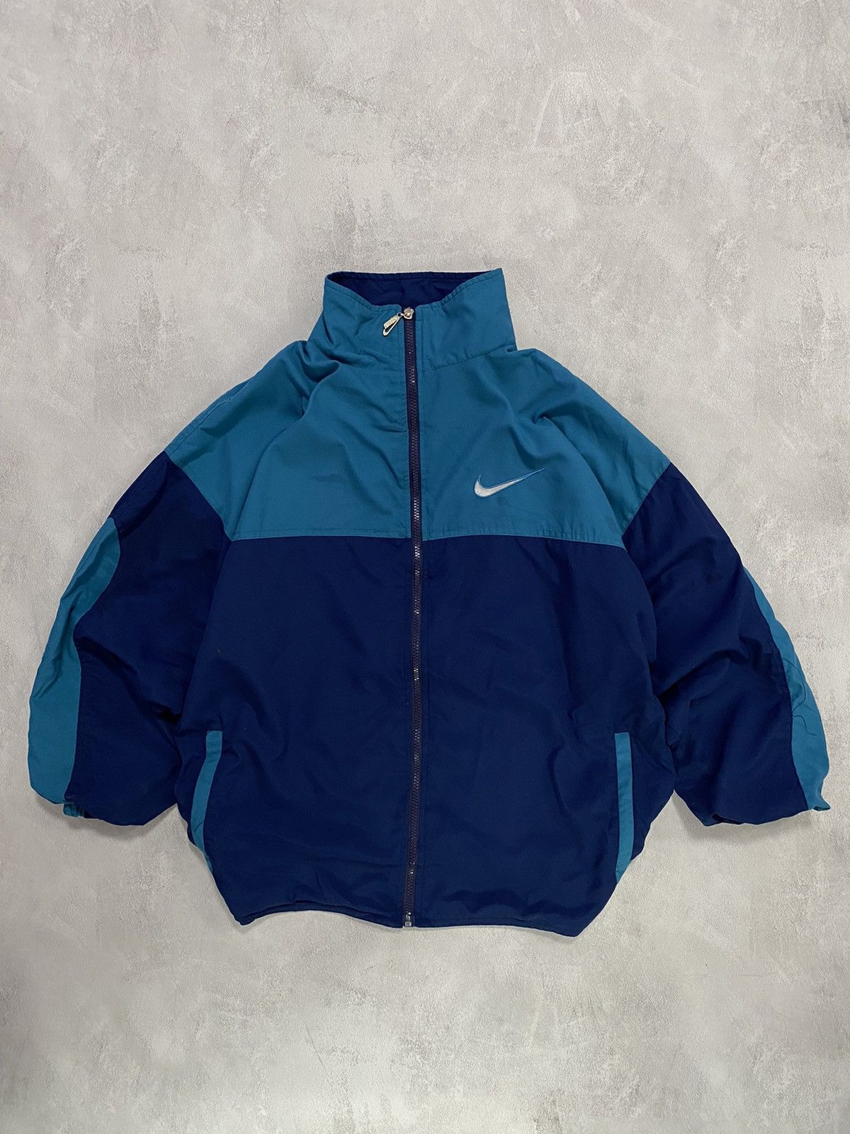 Nike × Vintage 😮‍💨 Vintage Light Jacket Zip Up NIKE Big Logo ATHLETIC Size US M / EU 48-50 / 2 - 2 Thumbnail